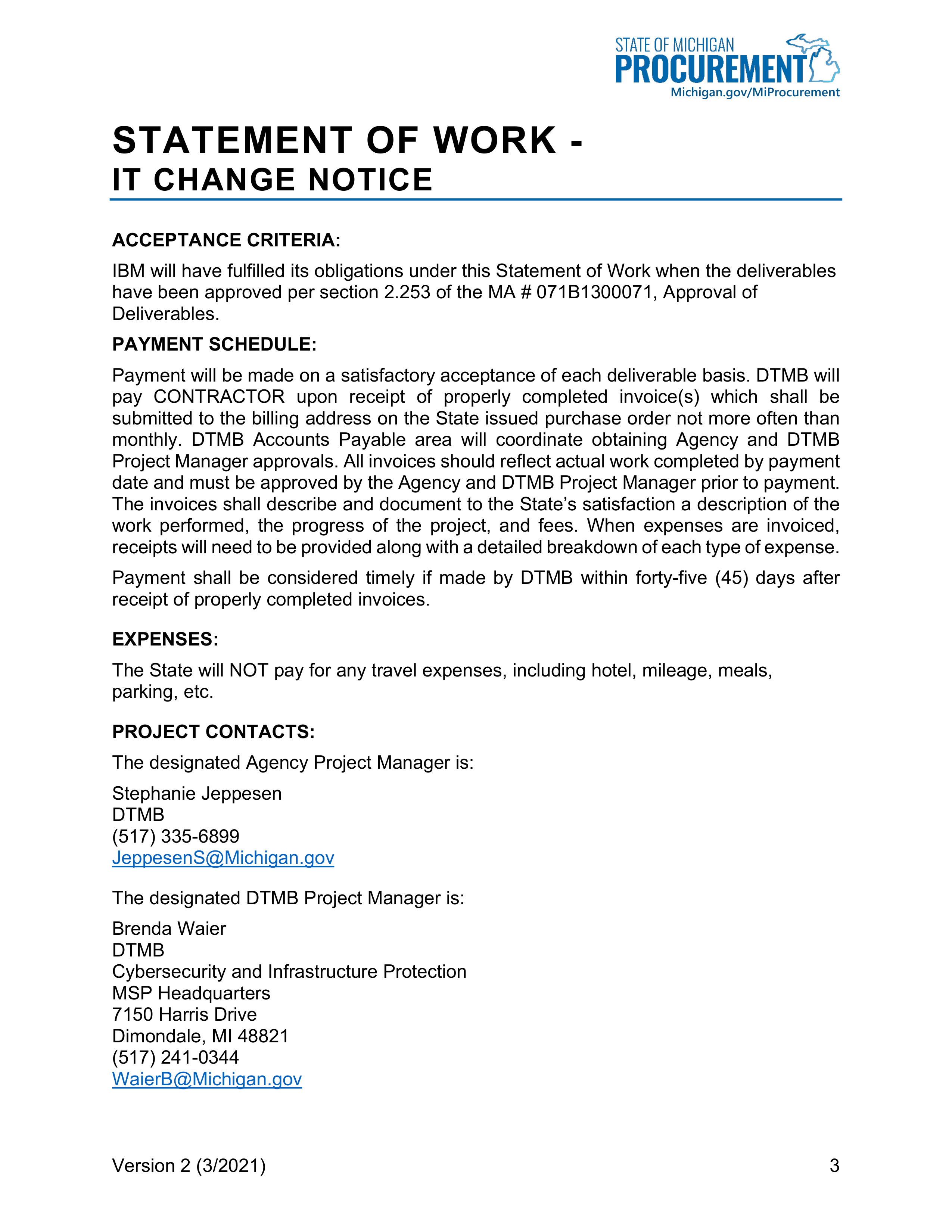 IBM Contract Change — page 121