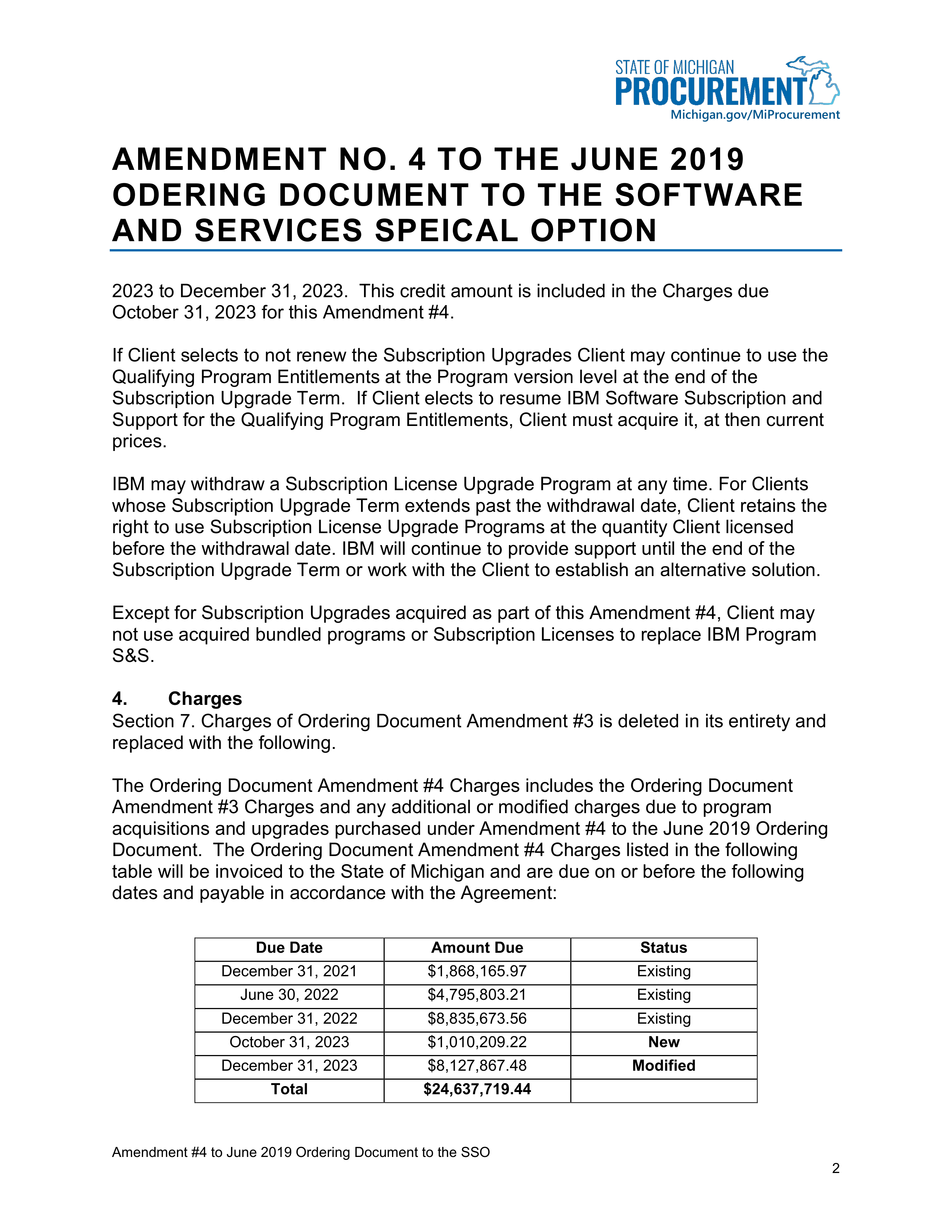 IBM Contract Change — page 127