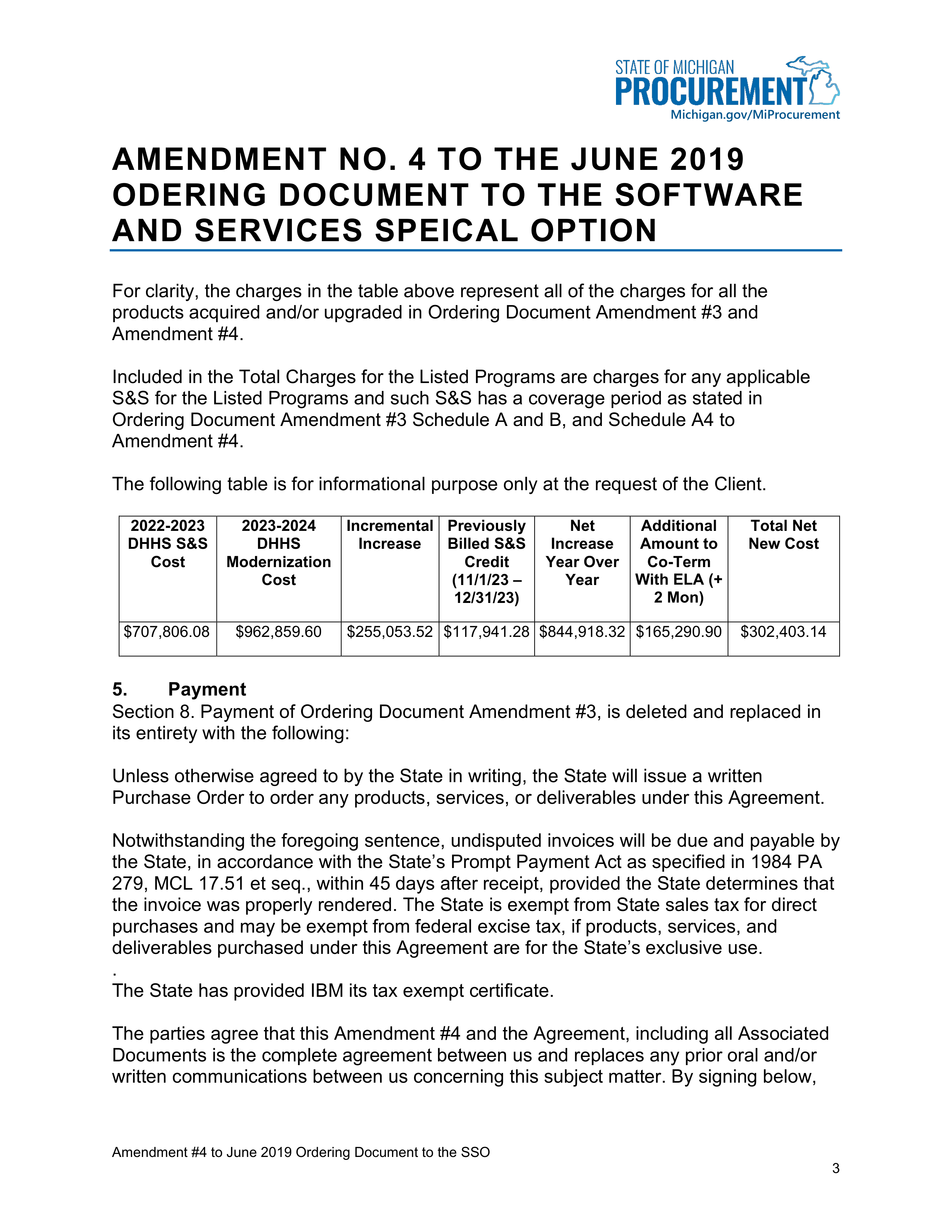 IBM Contract Change — page 128