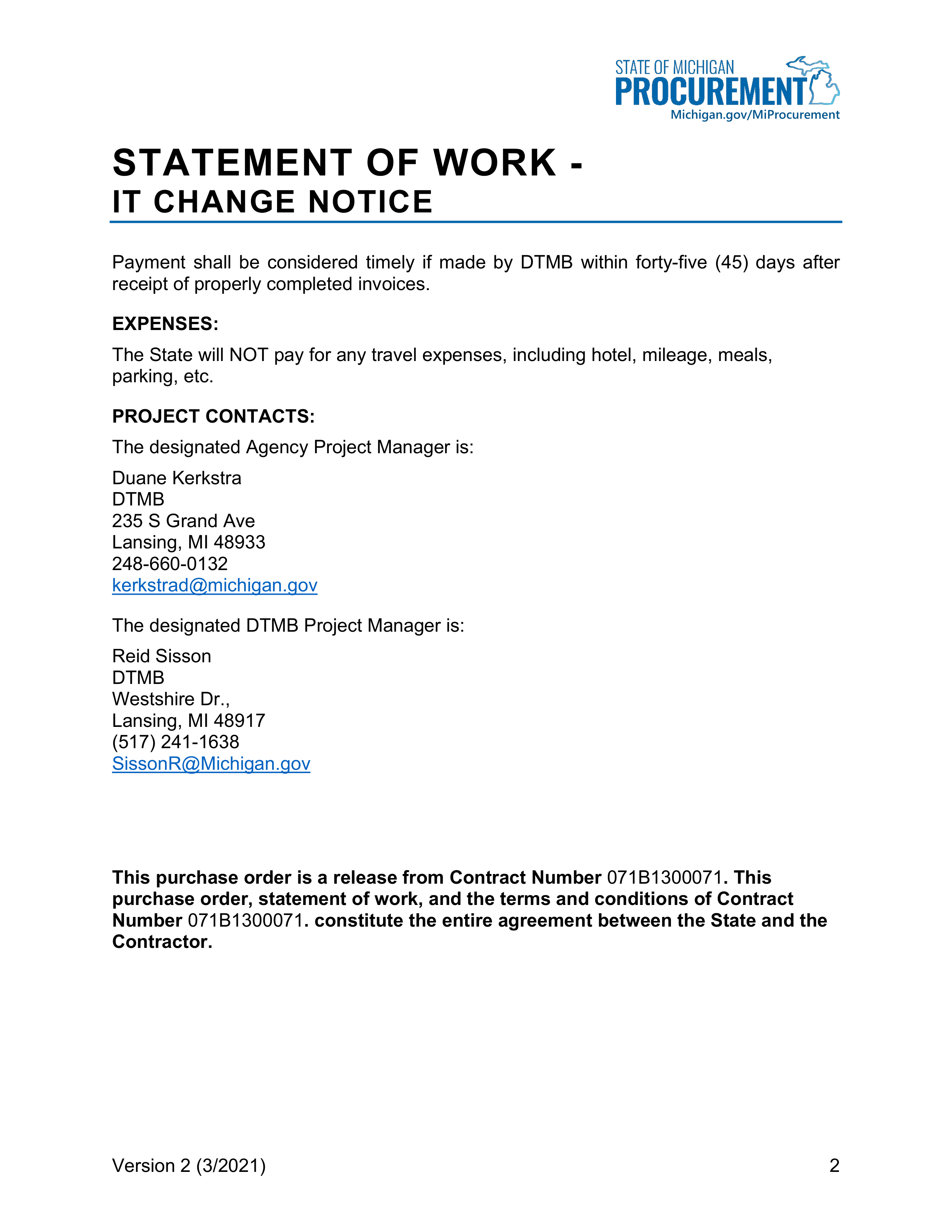 IBM Contract Change — page 135