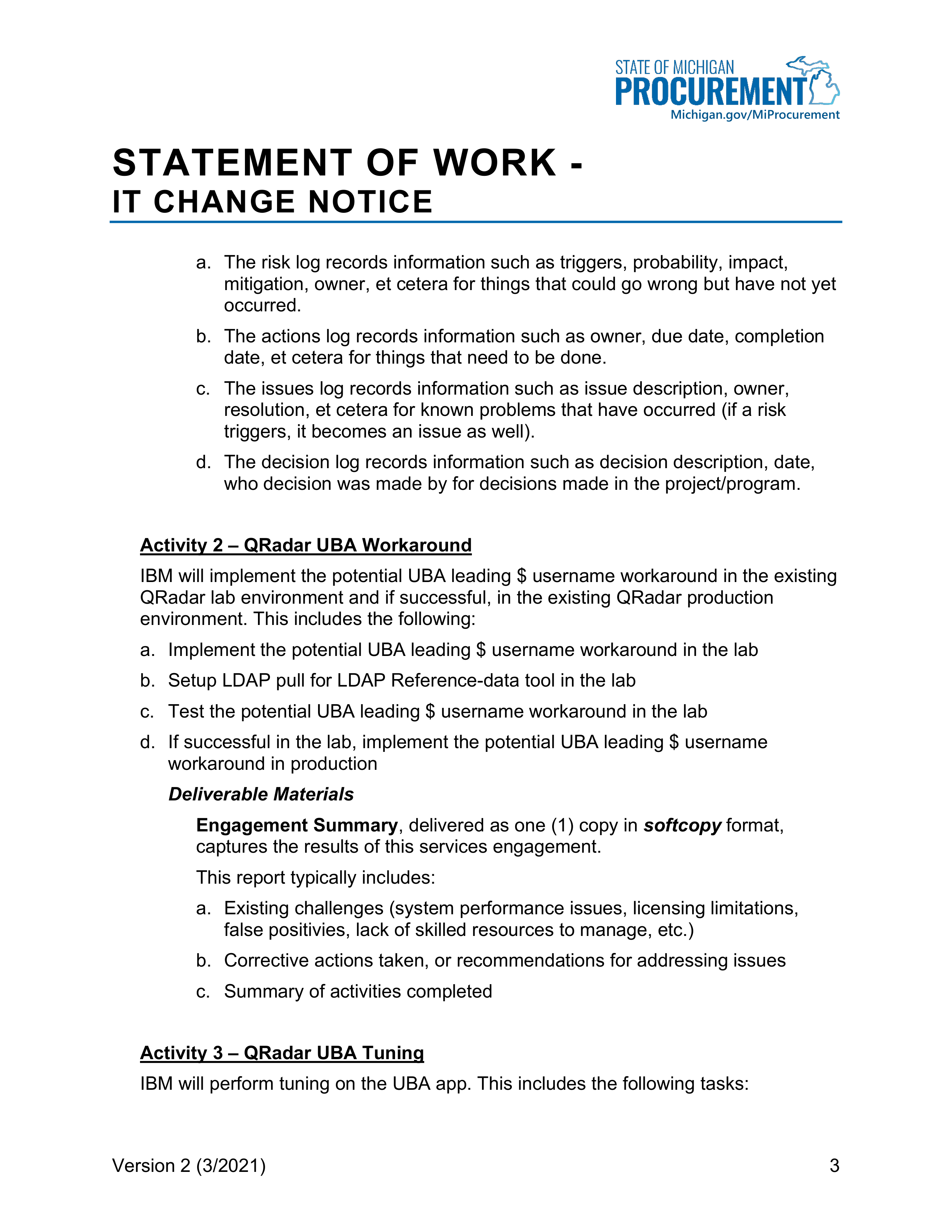 IBM Contract Change — page 139