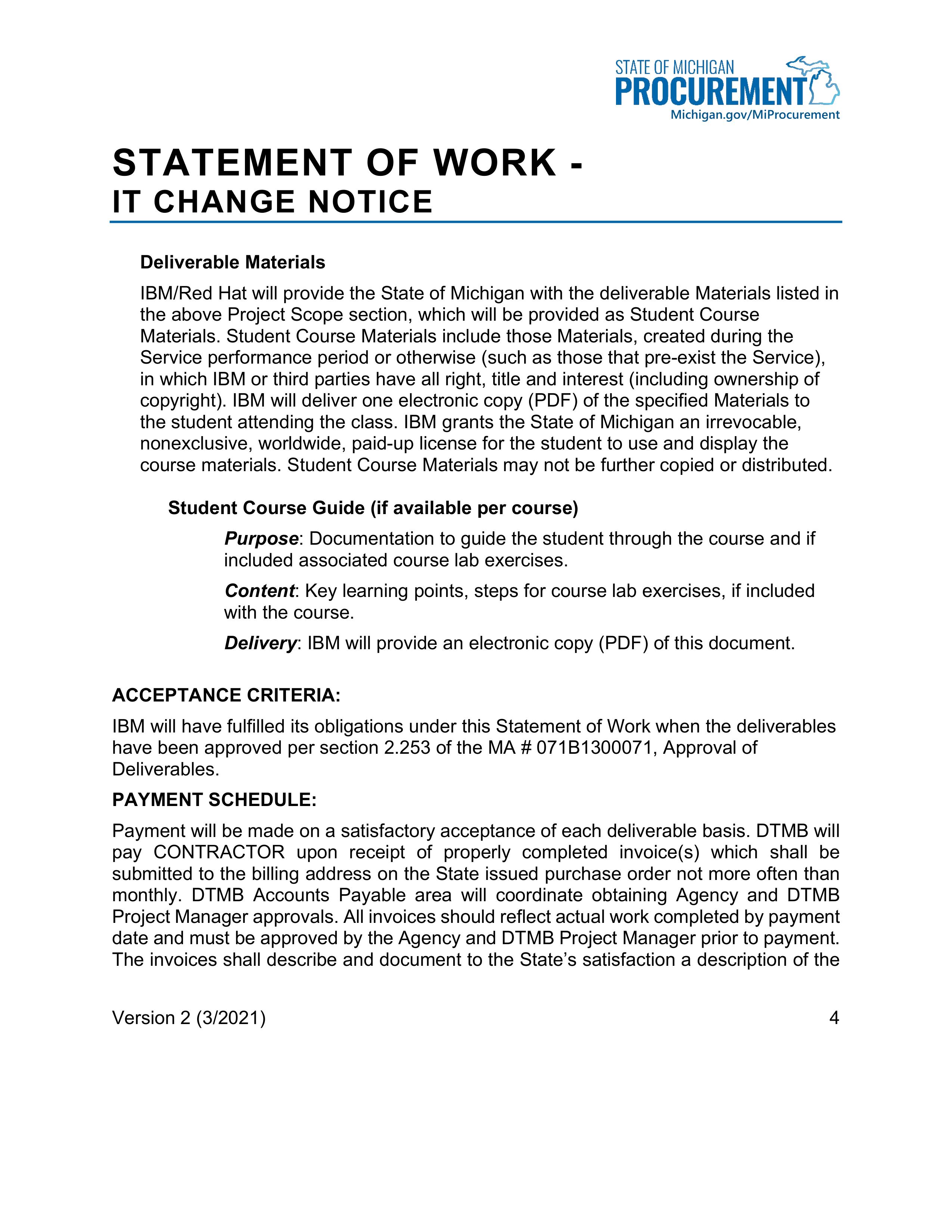 IBM Contract Change — page 152
