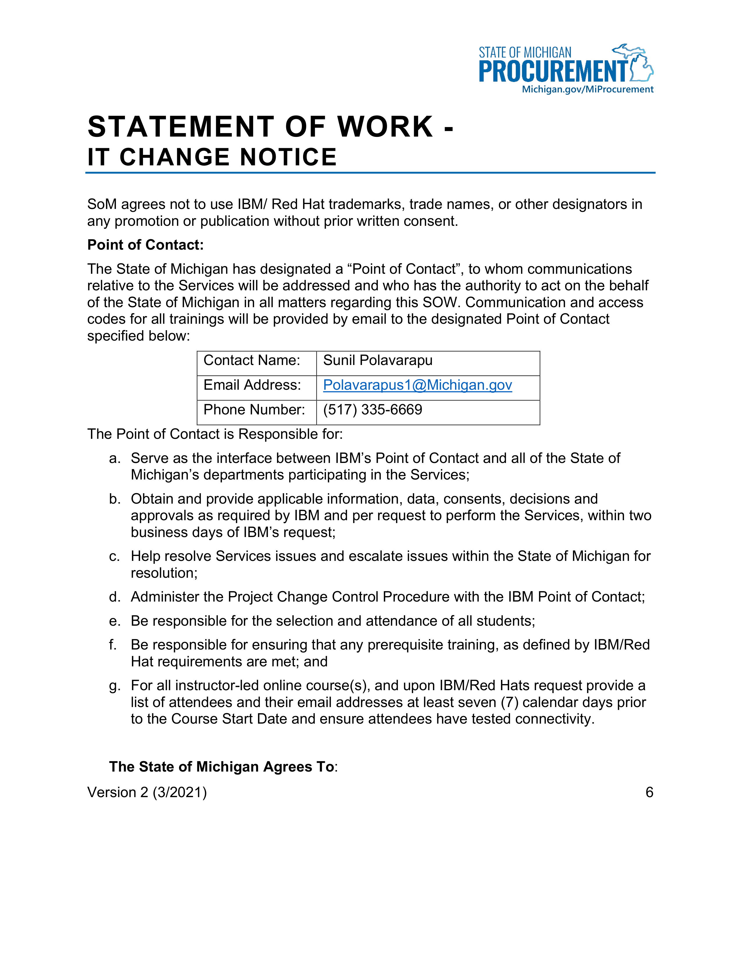 IBM Contract Change — page 154