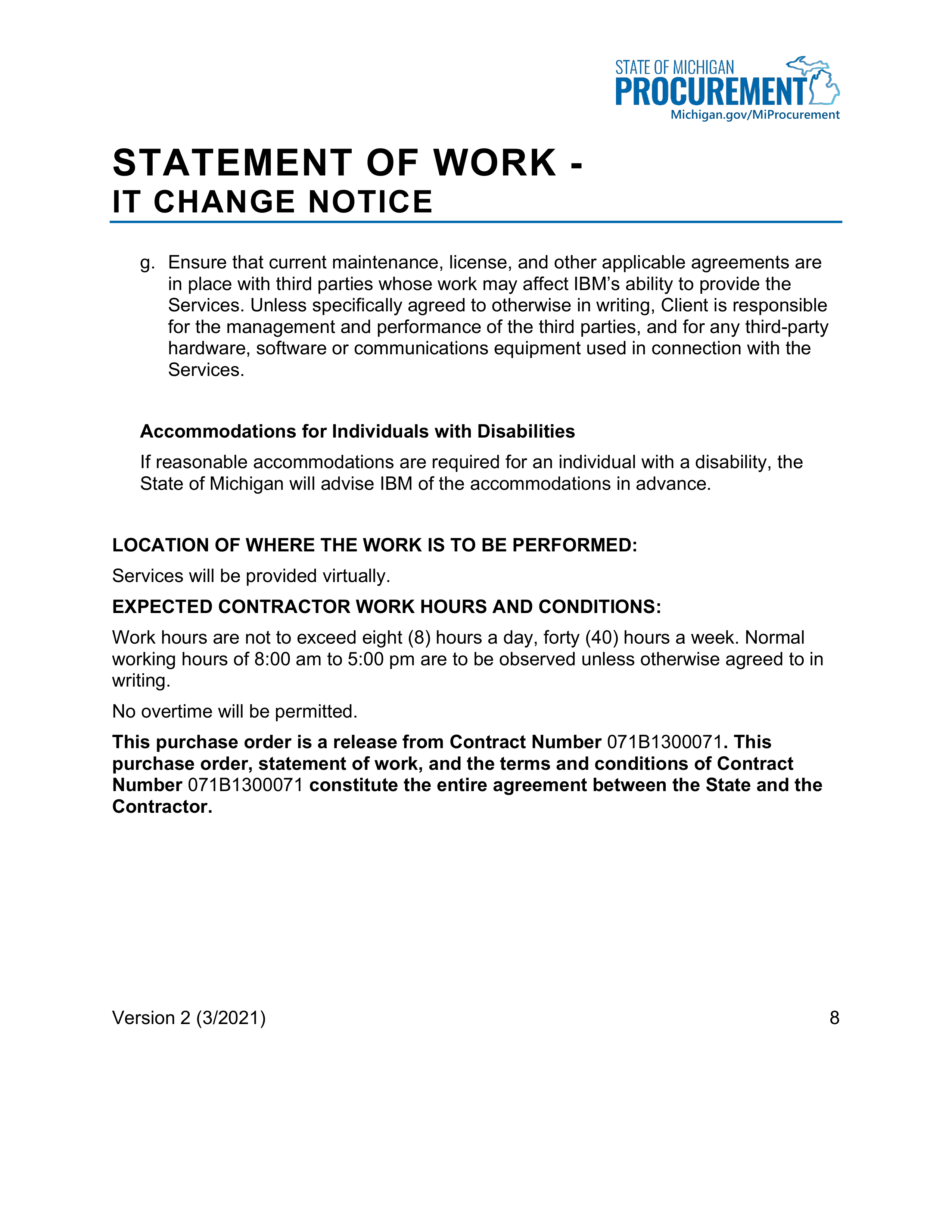 IBM Contract Change — page 156