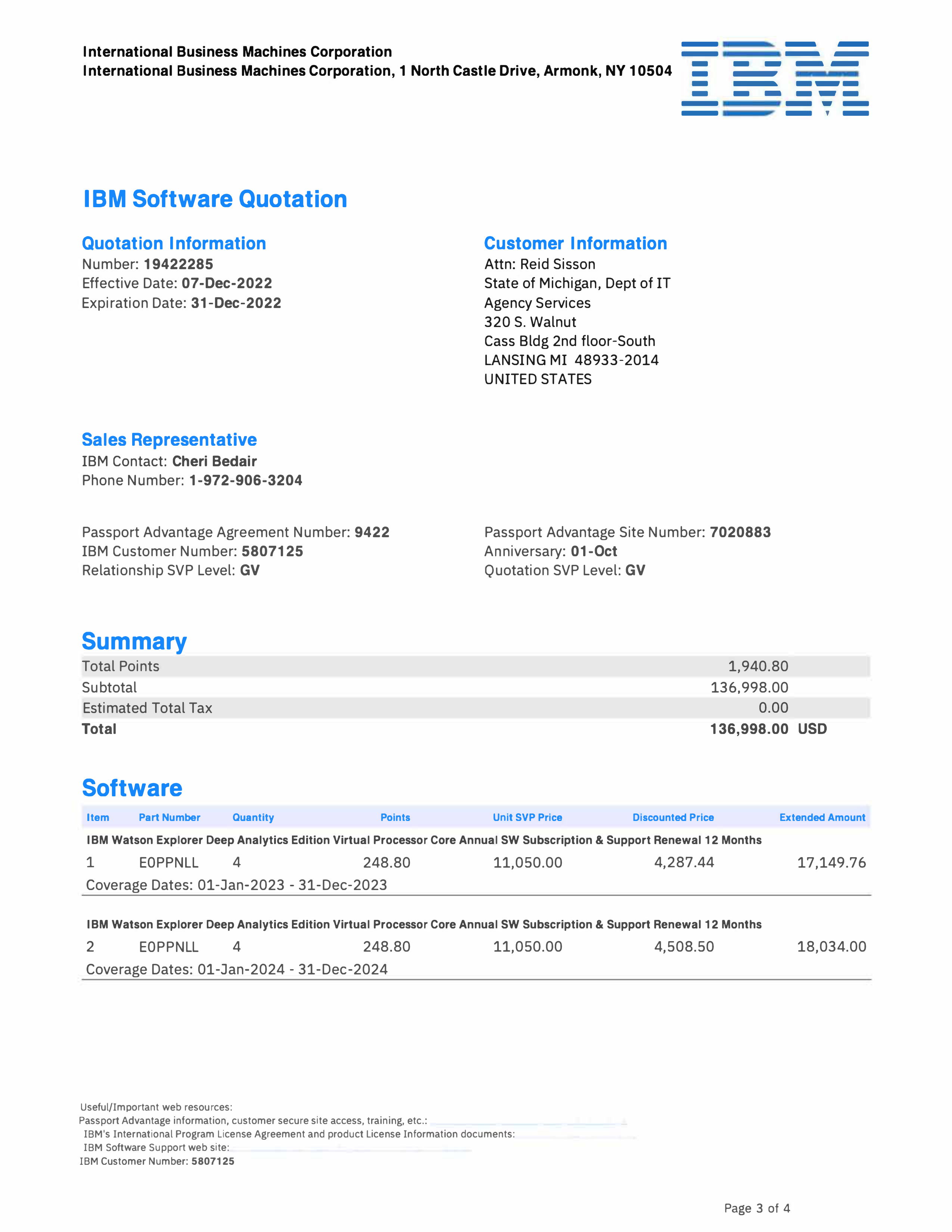 IBM Contract Change — page 159