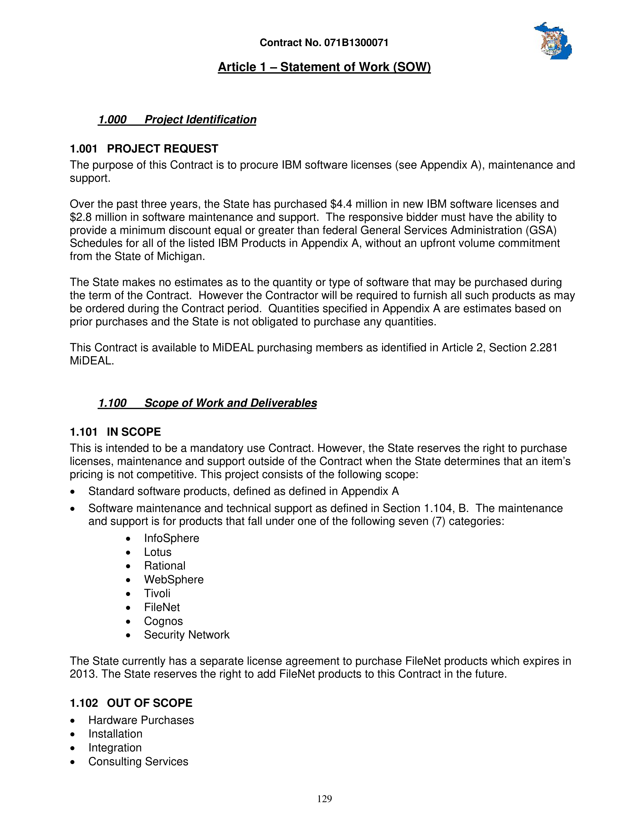 IBM Contract Change — page 176
