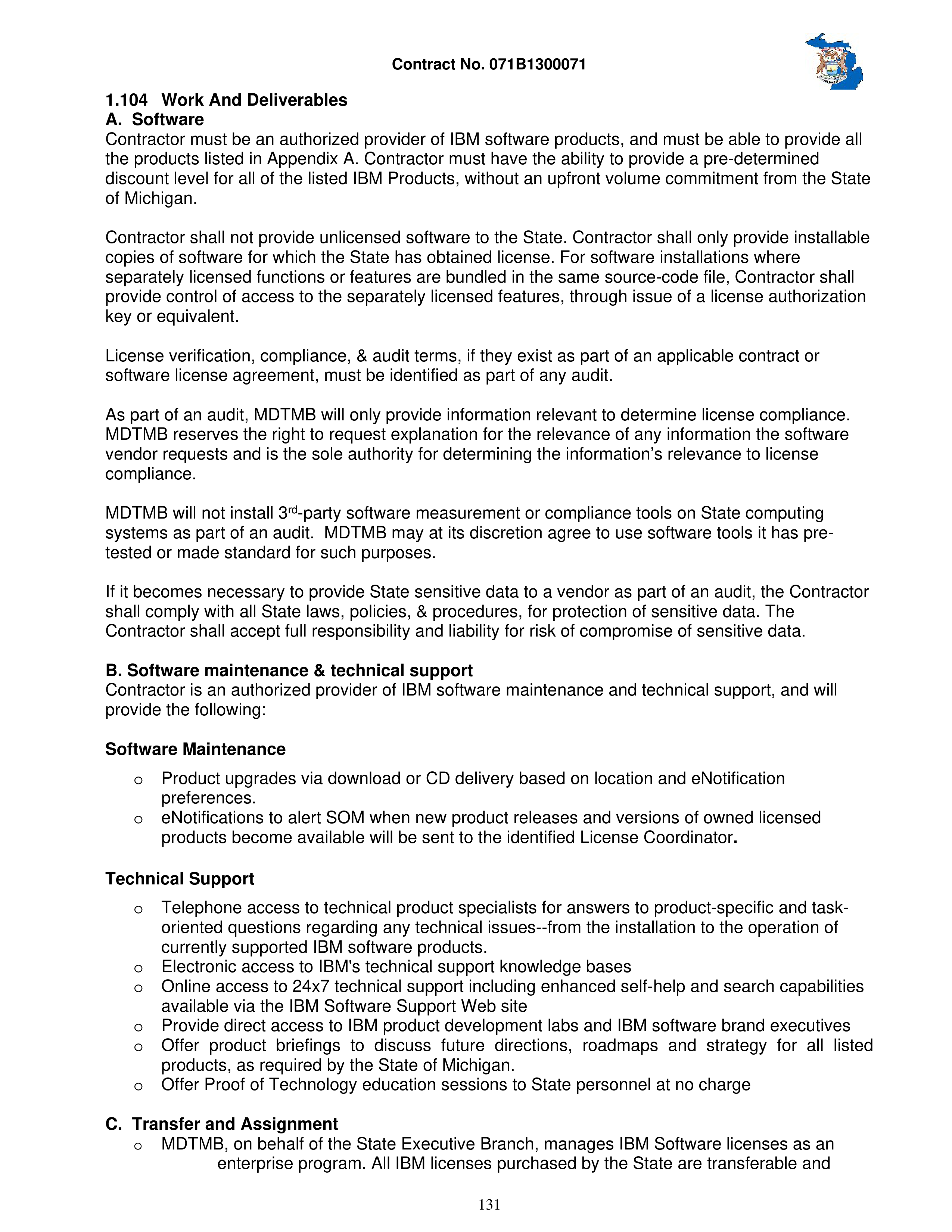 IBM Contract Change — page 178