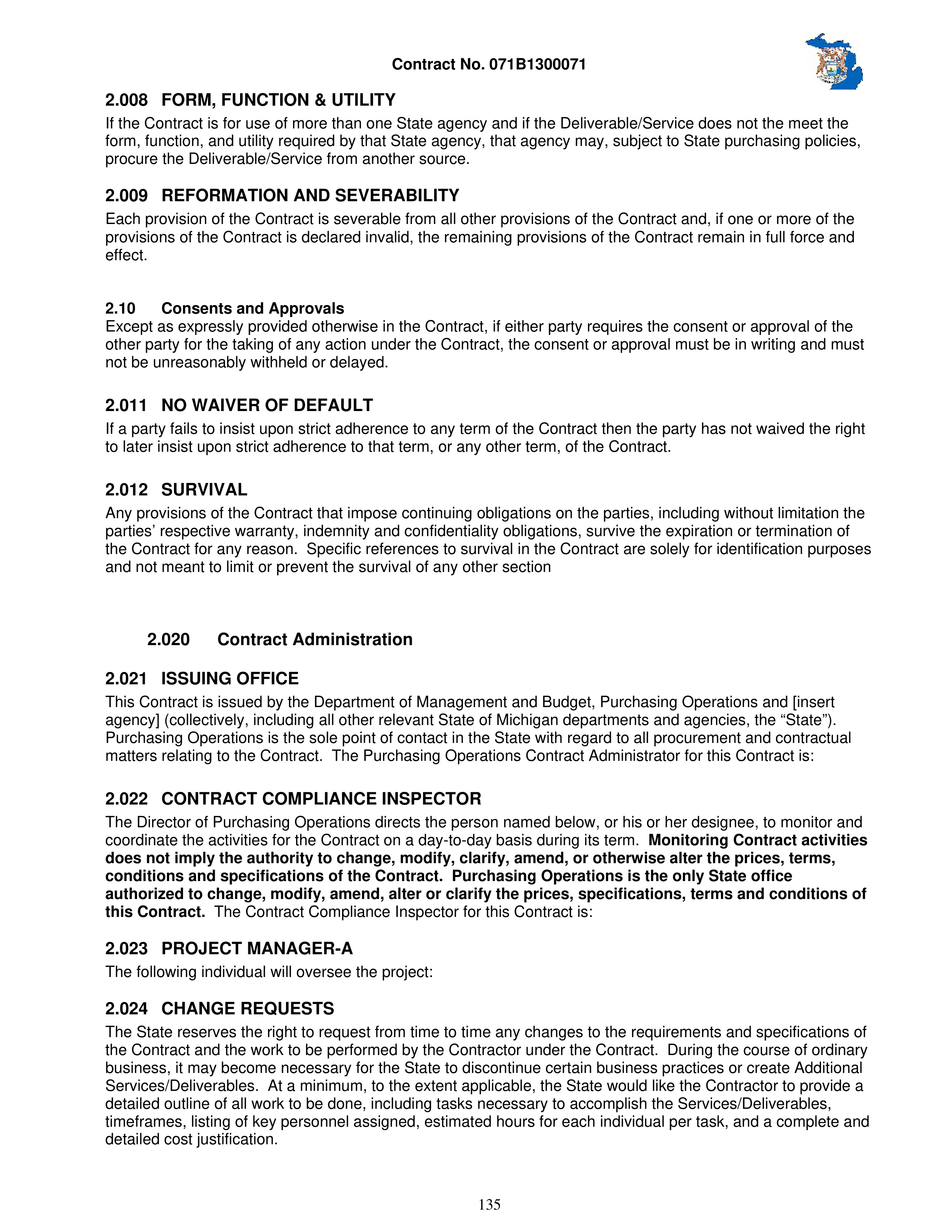 IBM Contract Change — page 182