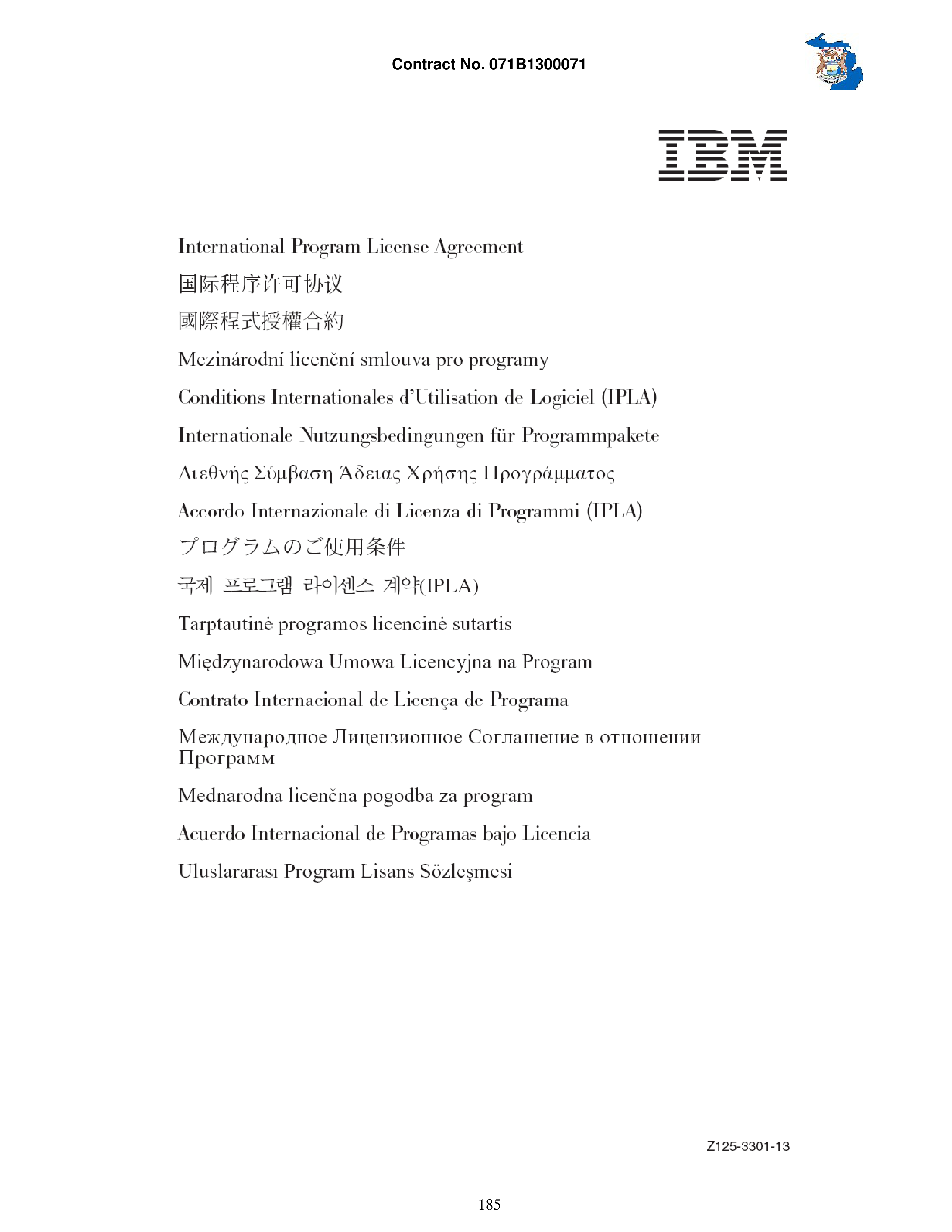 IBM Contract Change — page 232