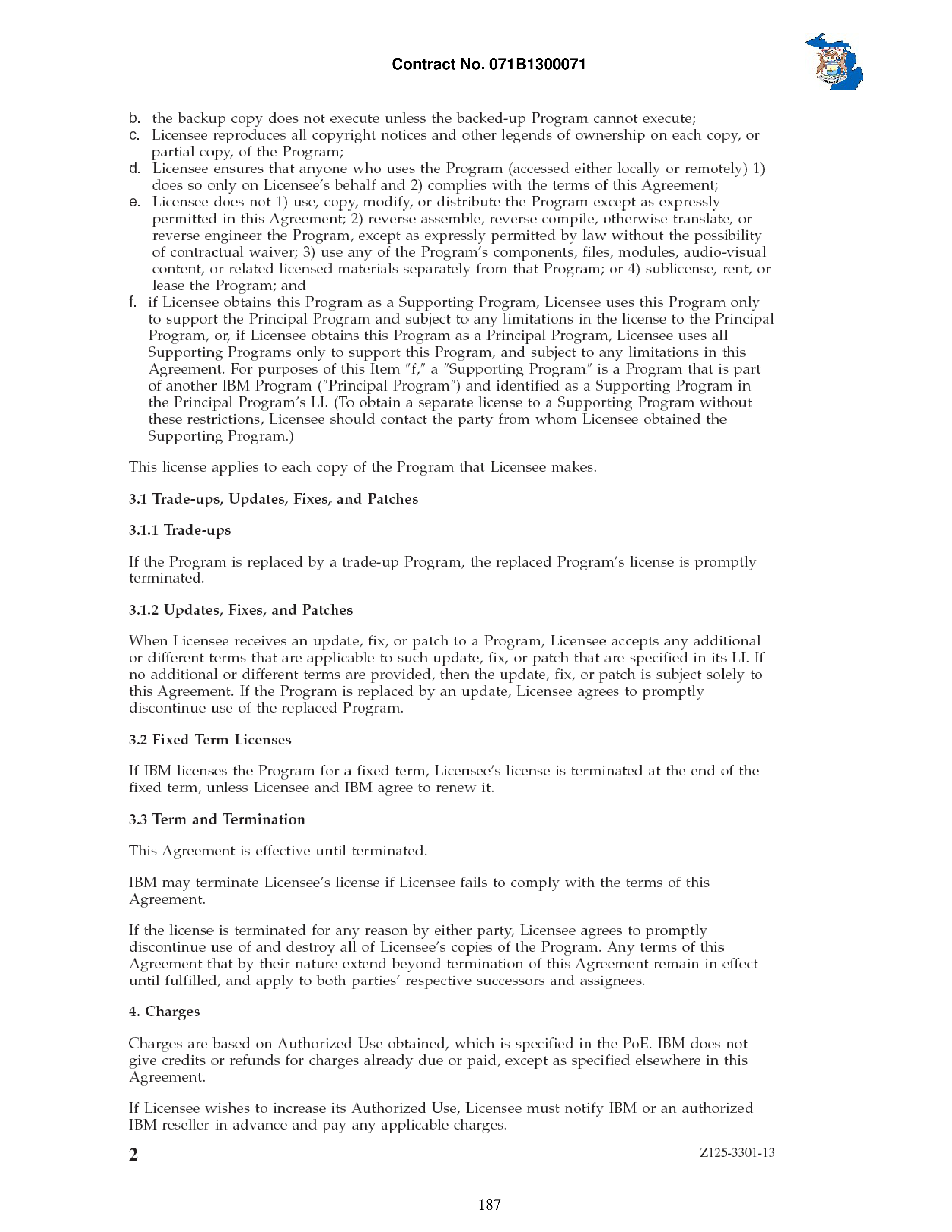IBM Contract Change — page 234