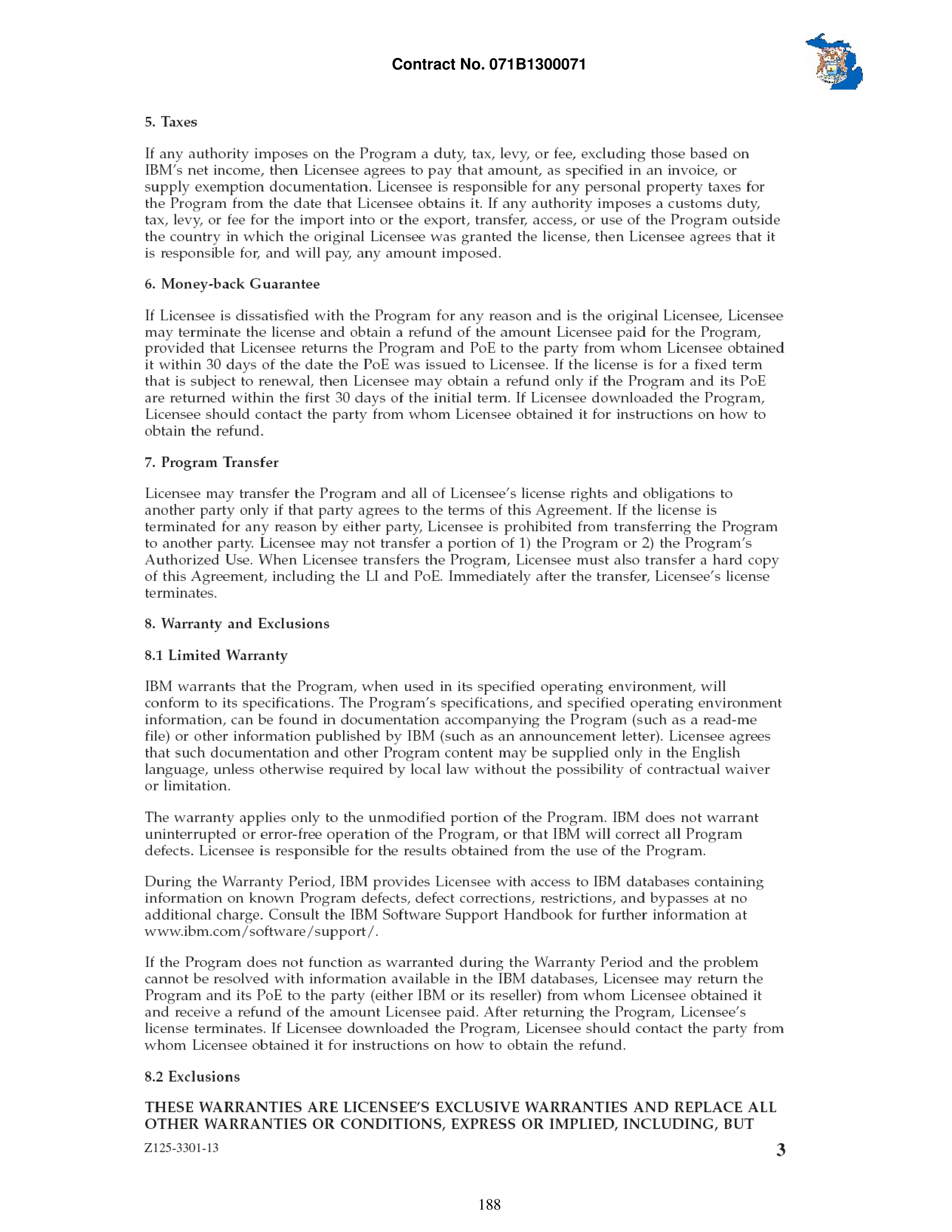 IBM Contract Change — page 235