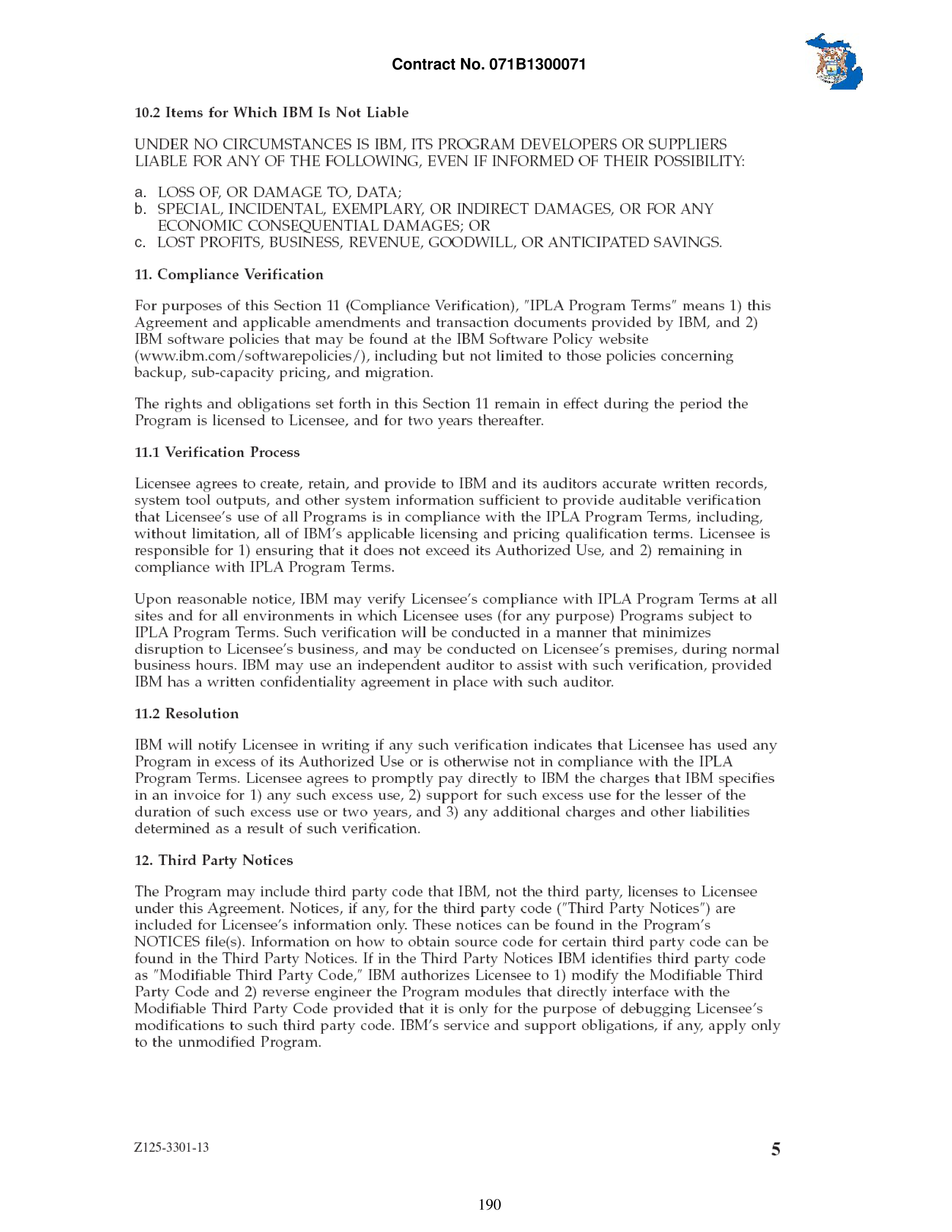 IBM Contract Change — page 237
