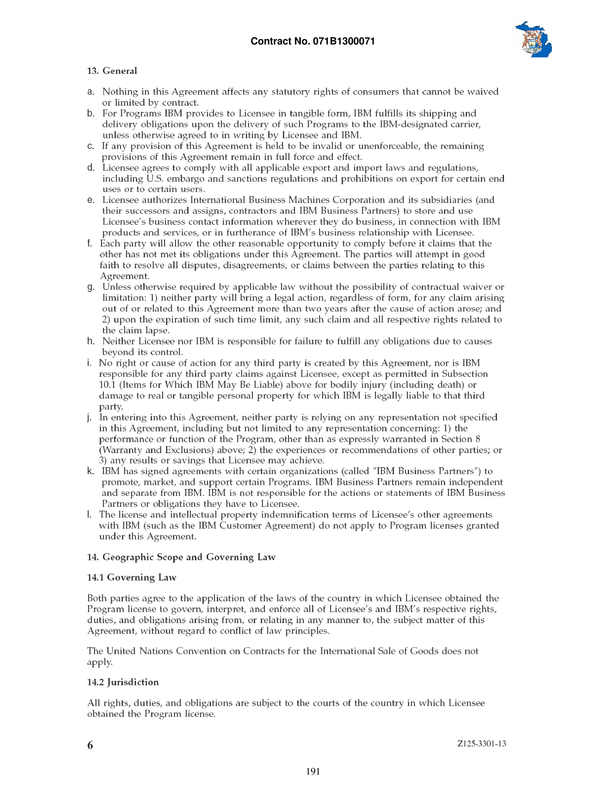 IBM Contract Change — page 238