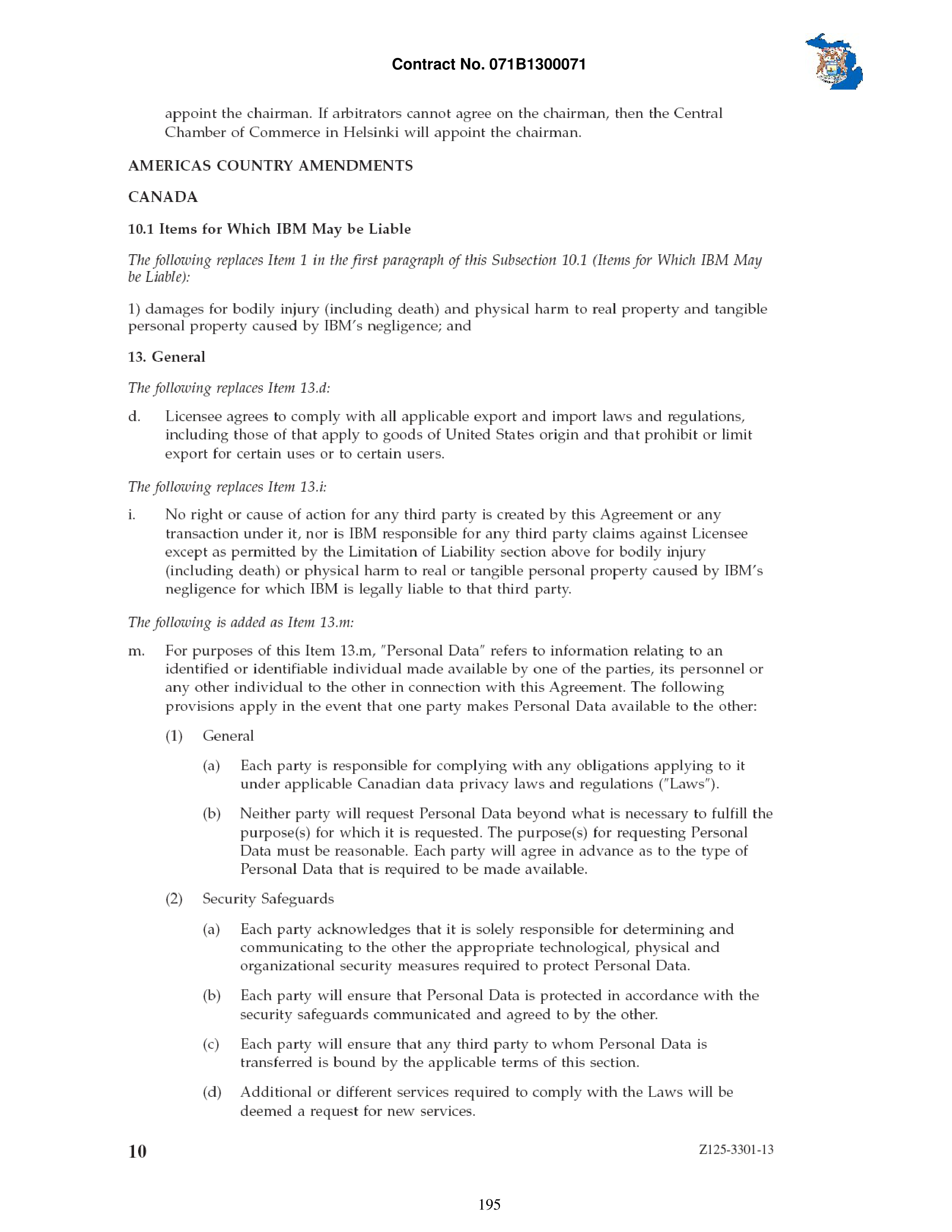 IBM Contract Change — page 242