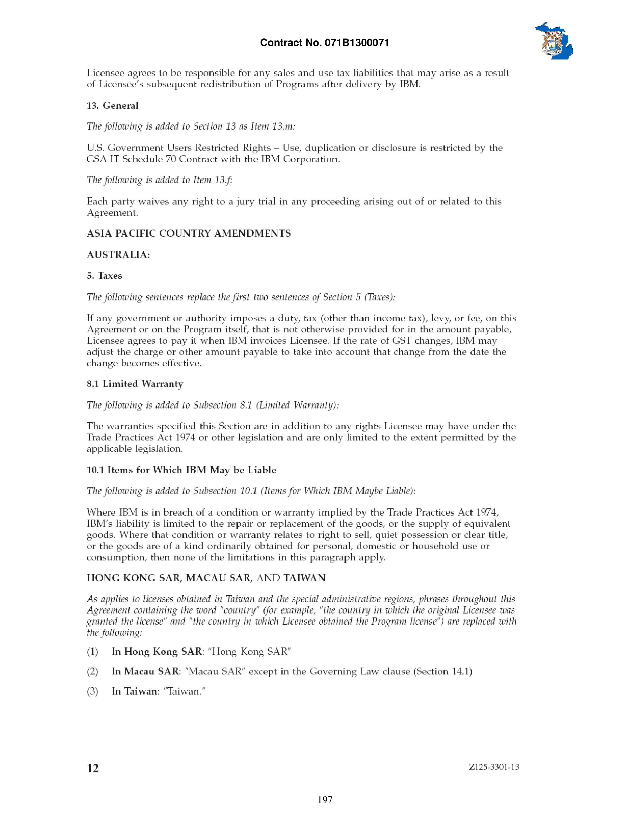 IBM Contract Change — page 244