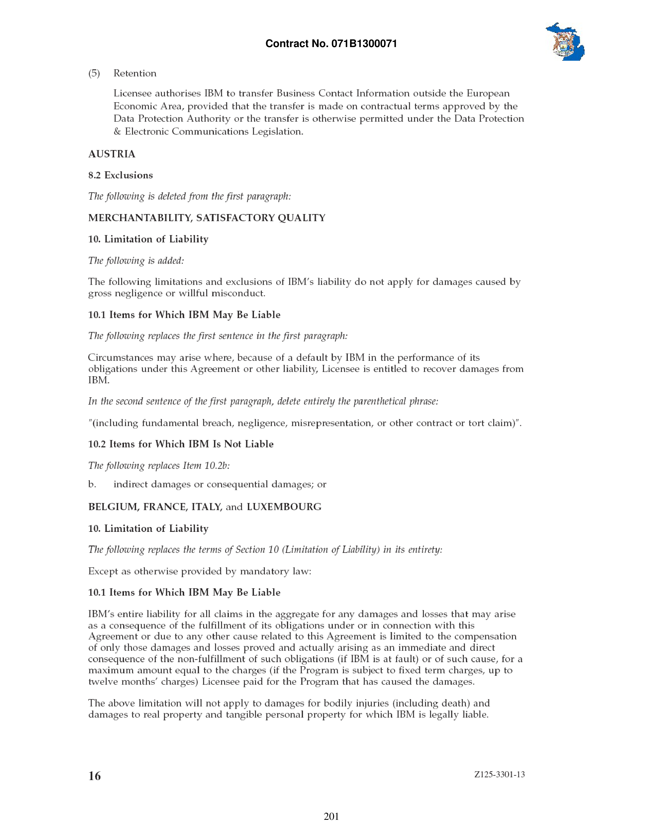 IBM Contract Change — page 248