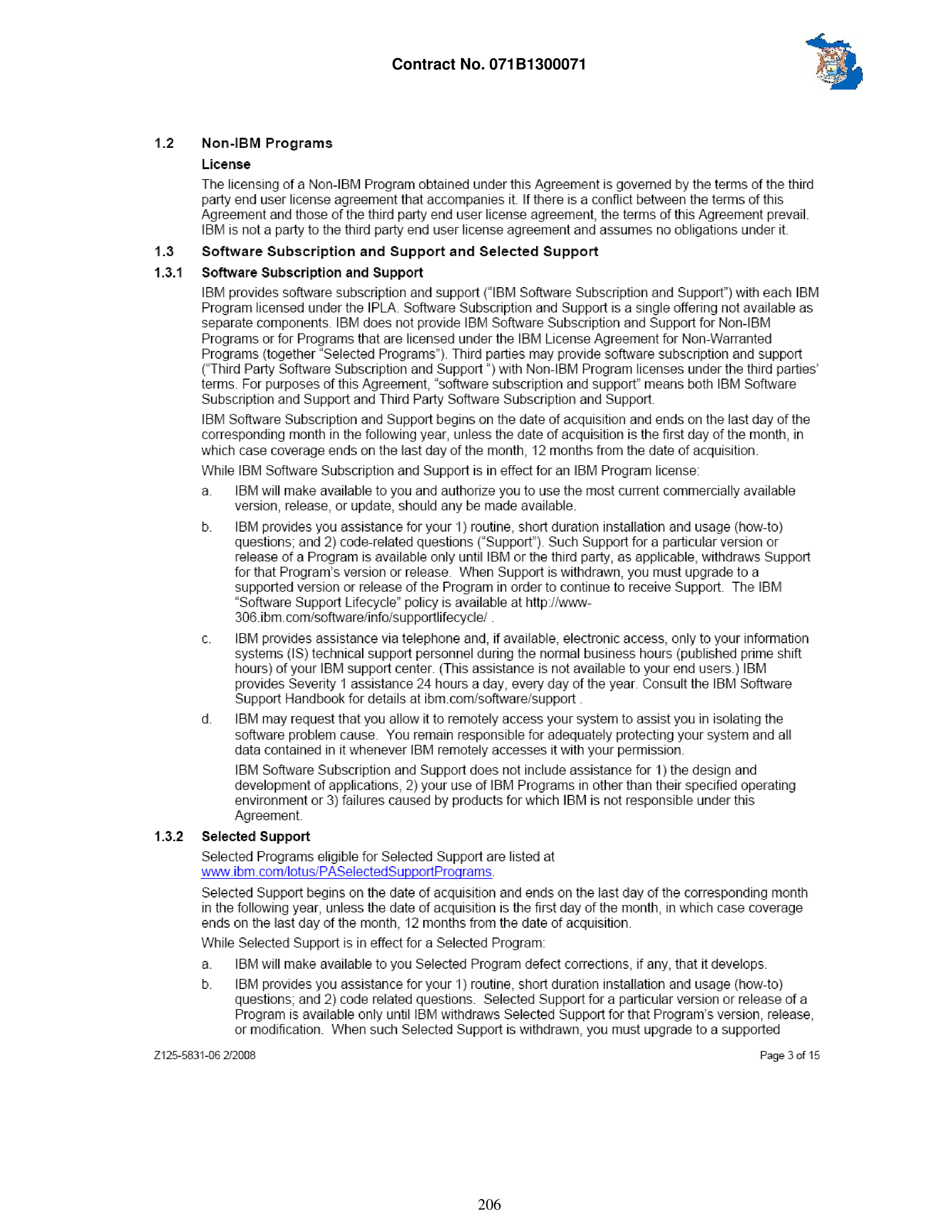 IBM Contract Change — page 253