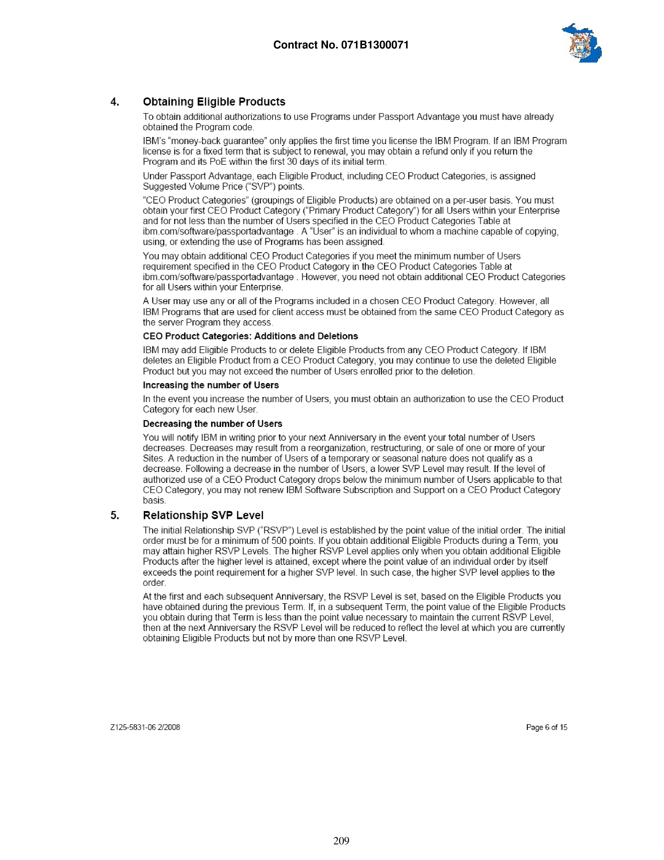 IBM Contract Change — page 256