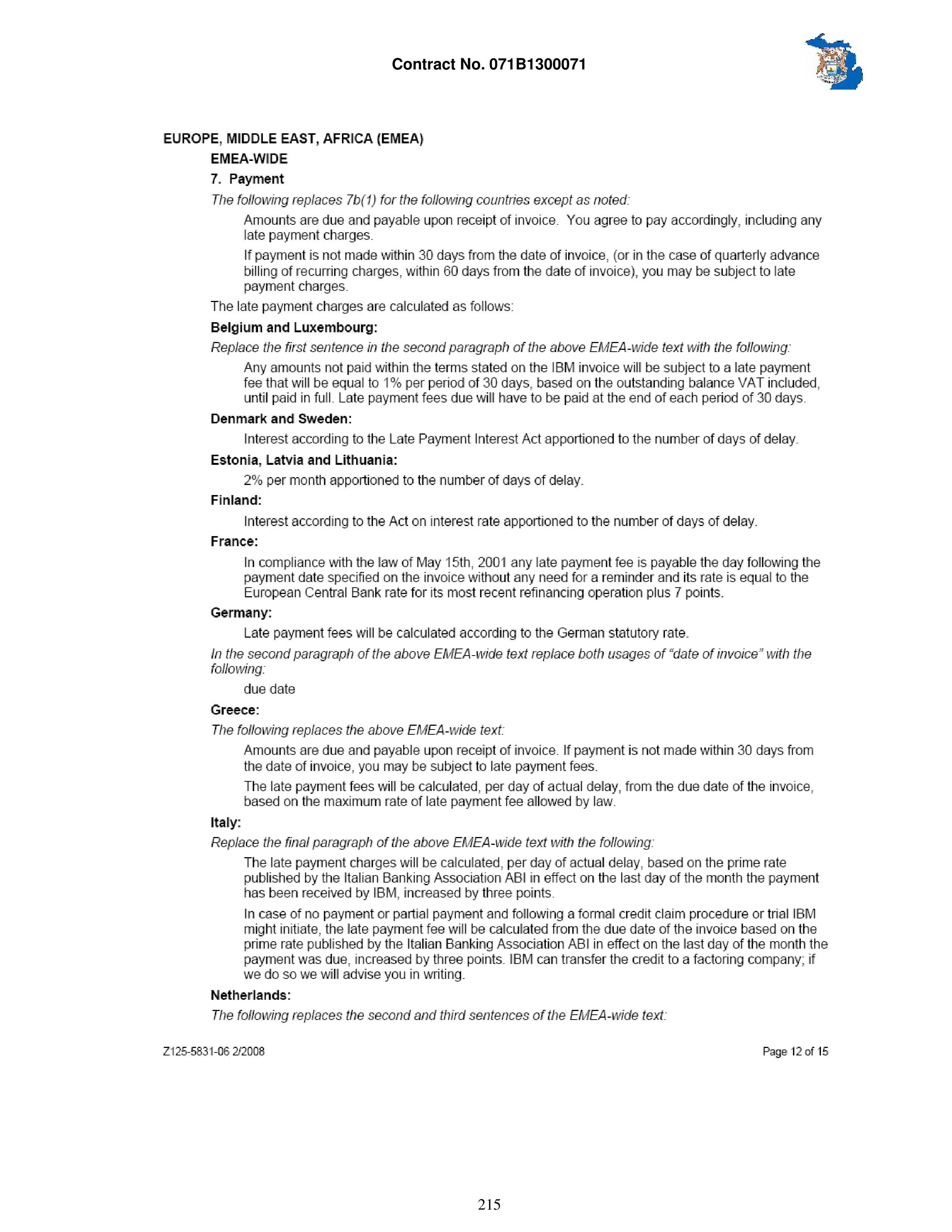 IBM Contract Change — page 262