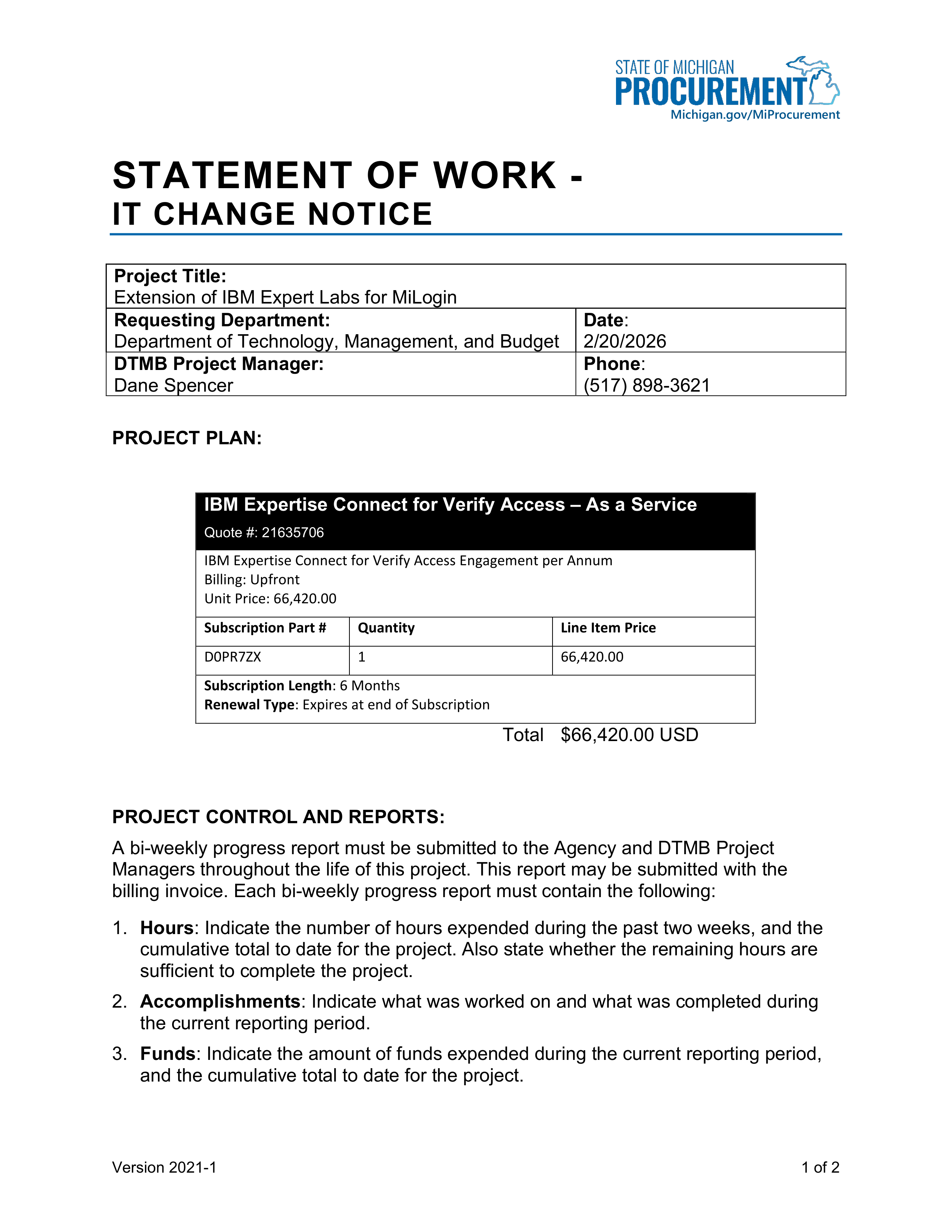 IBM Contract Change — page 3