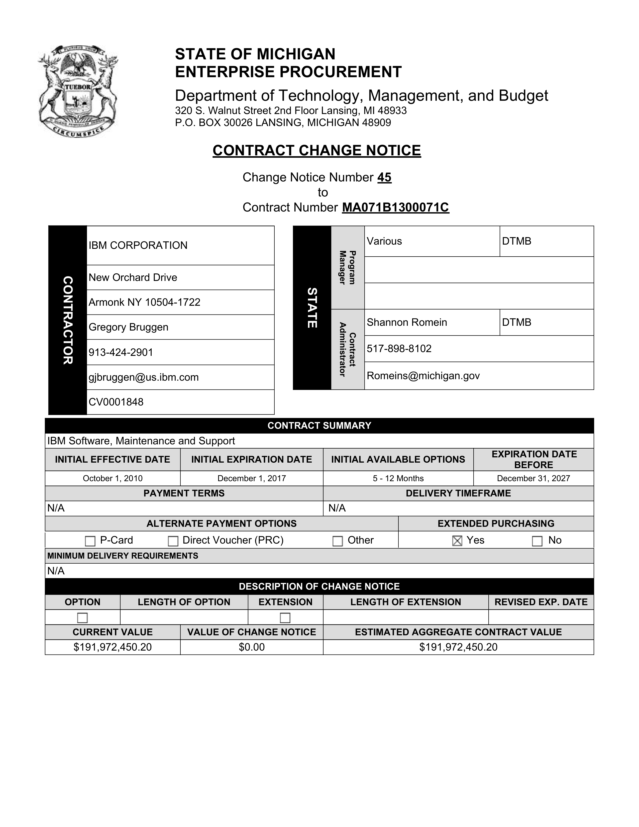 IBM Contract Change — page 39