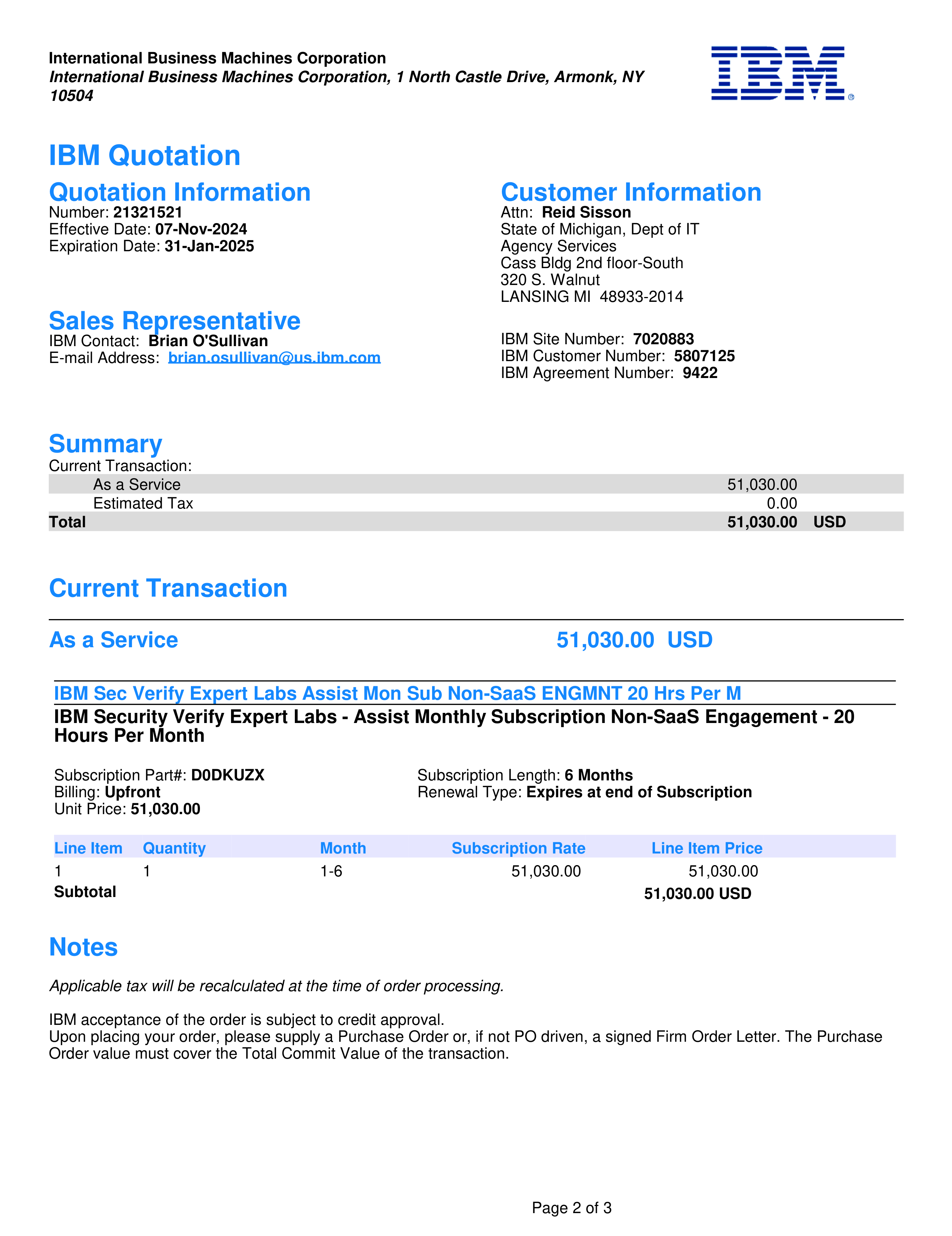 IBM Contract Change — page 60