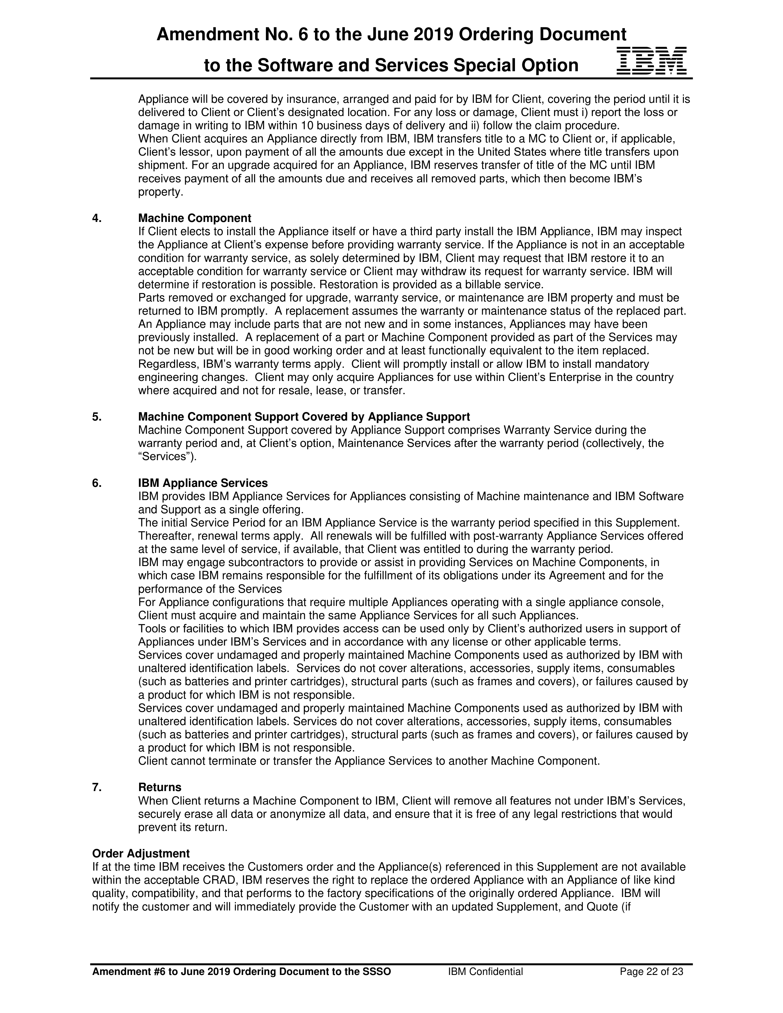 IBM Contract Change — page 86