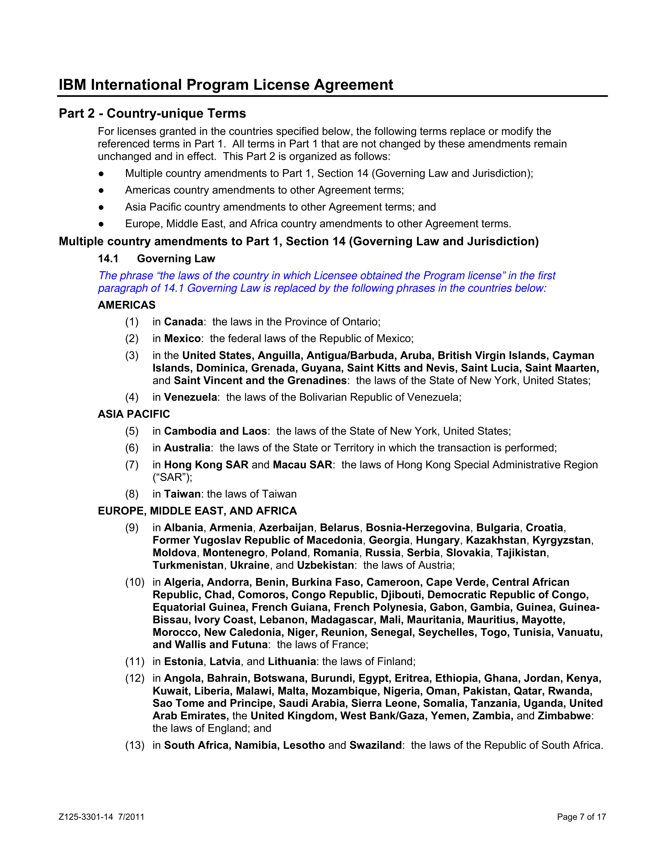 IBM International Program License Agreement — page 7