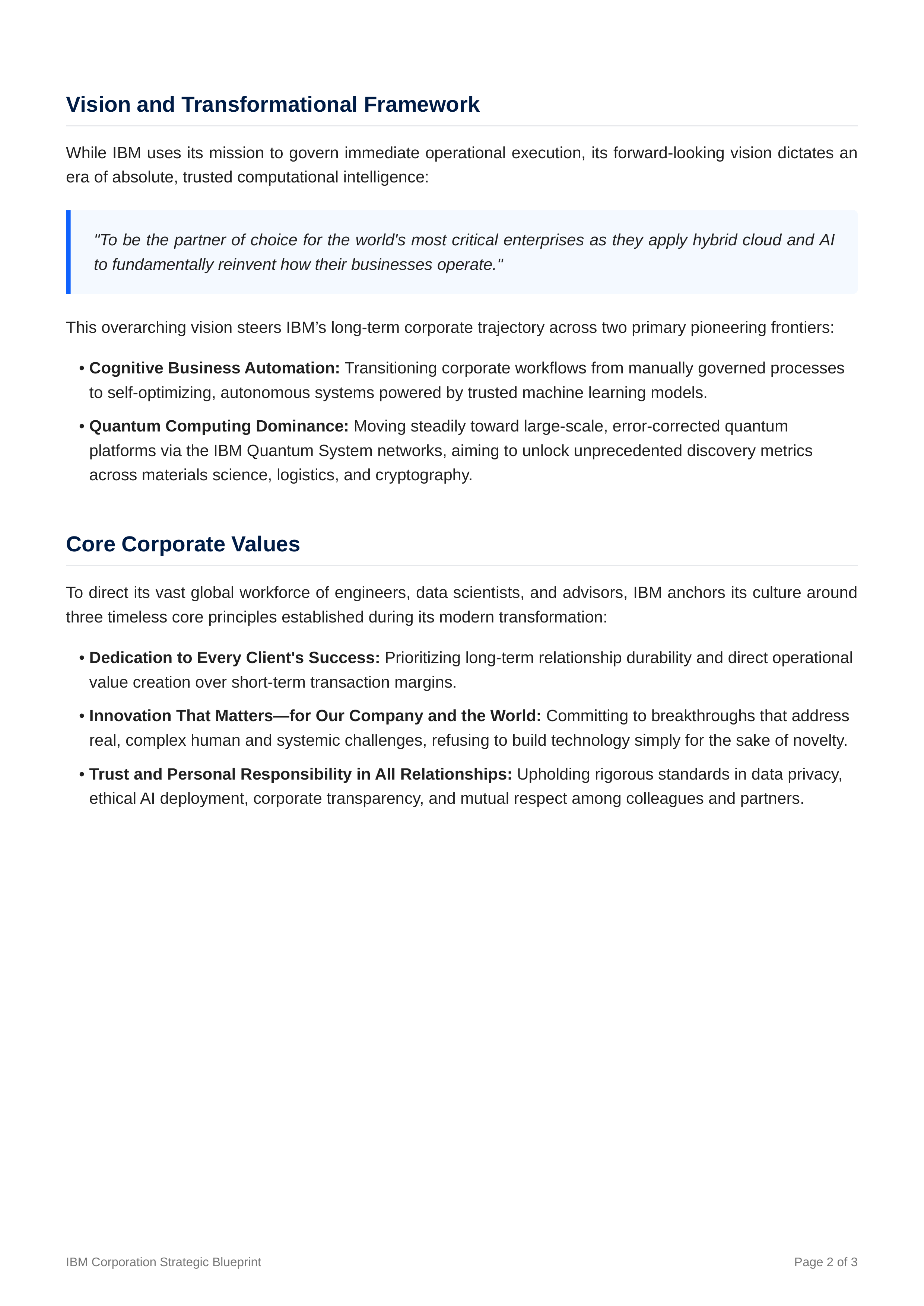 IBM Mission Statement — page 2