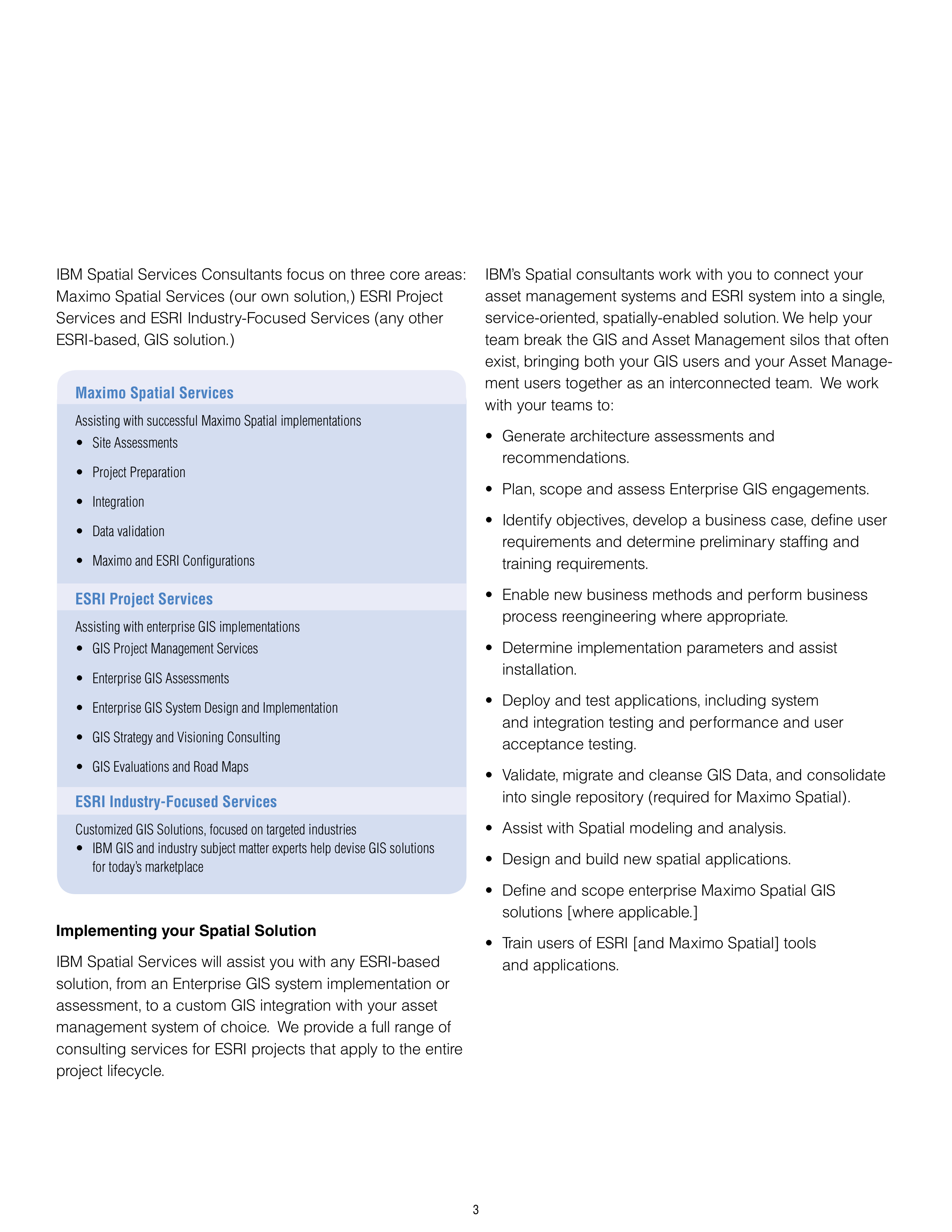 IBM Spatial Services Brochure — page 3