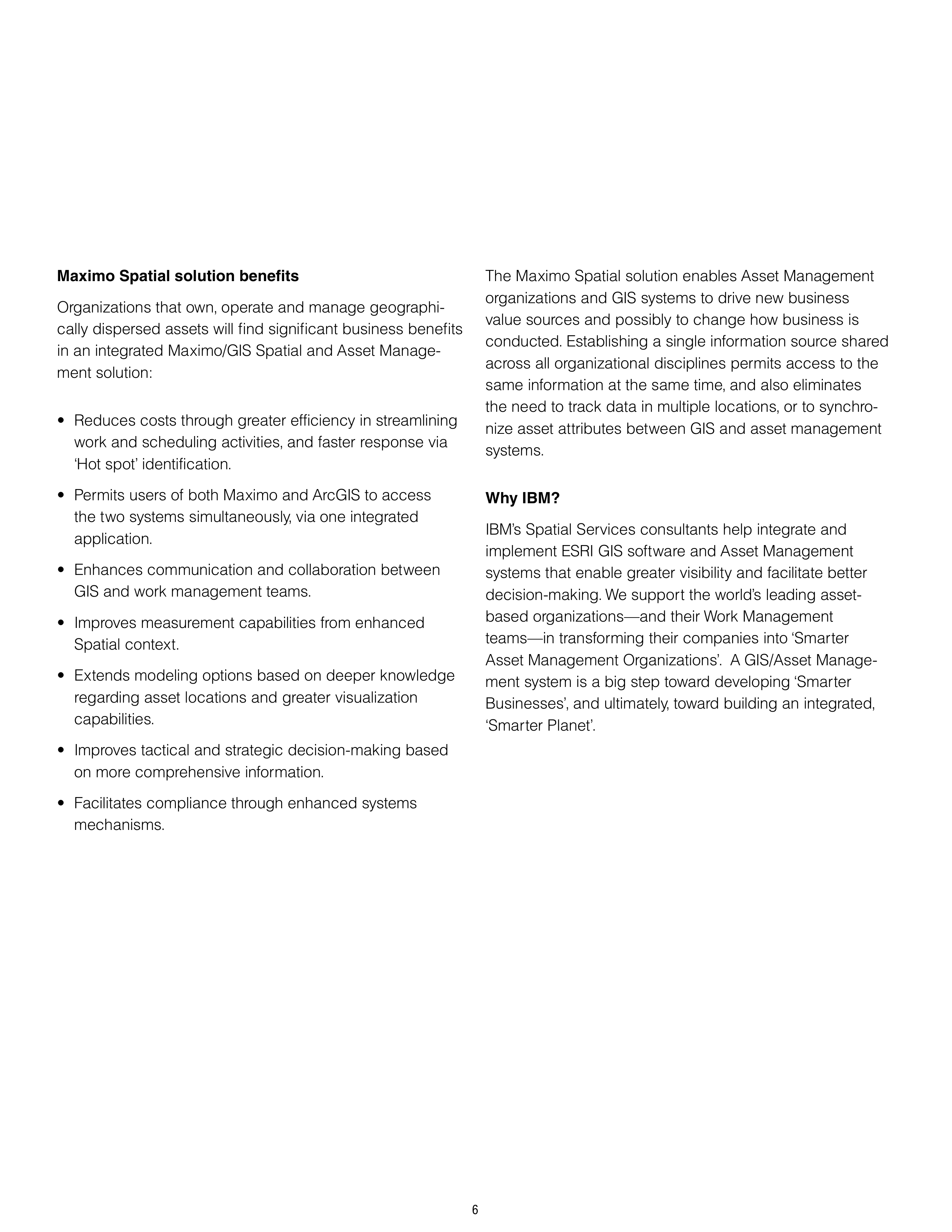 IBM Spatial Services Brochure — page 6
