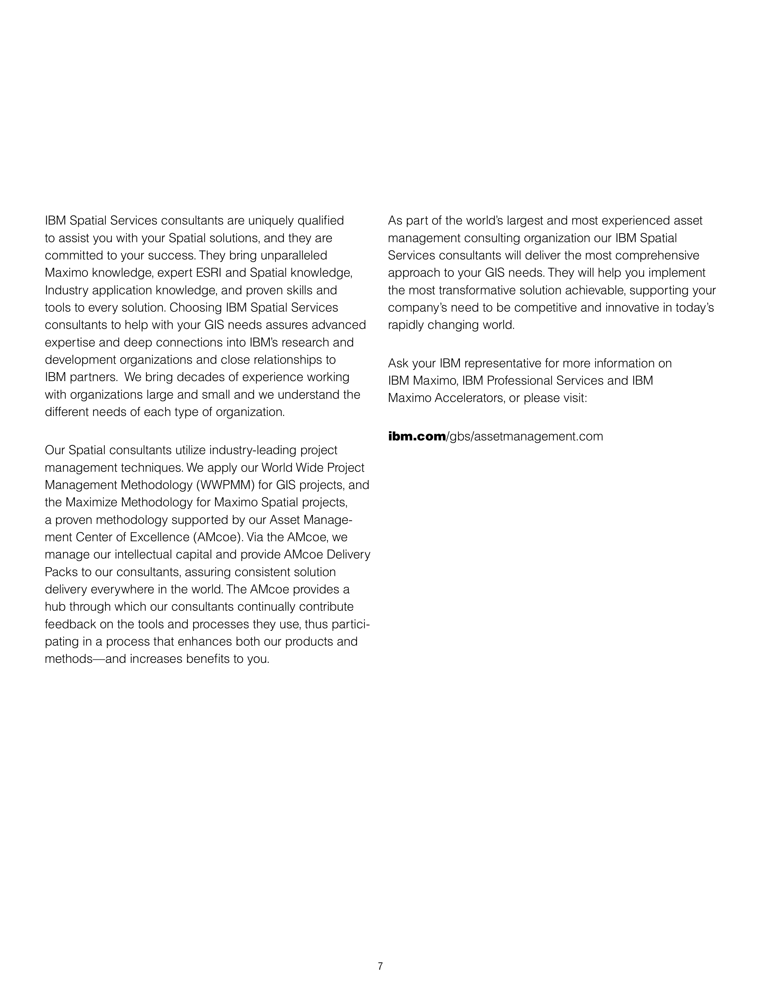 IBM Spatial Services Brochure — page 7