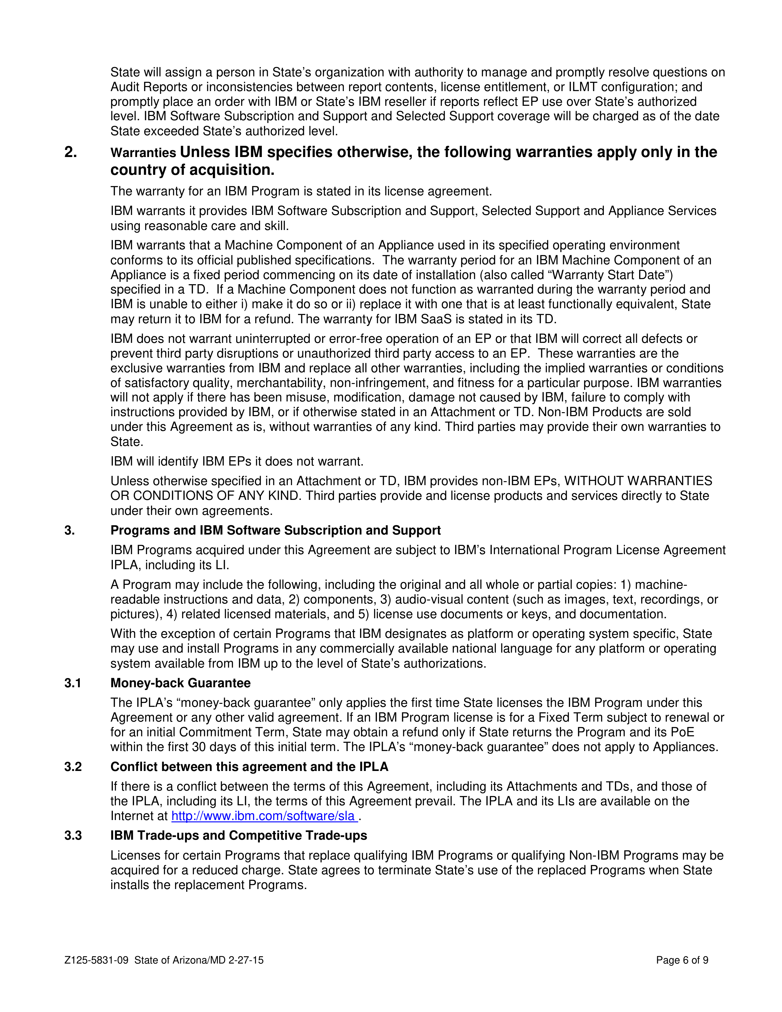IBM and State of Arizona Contract — page 13