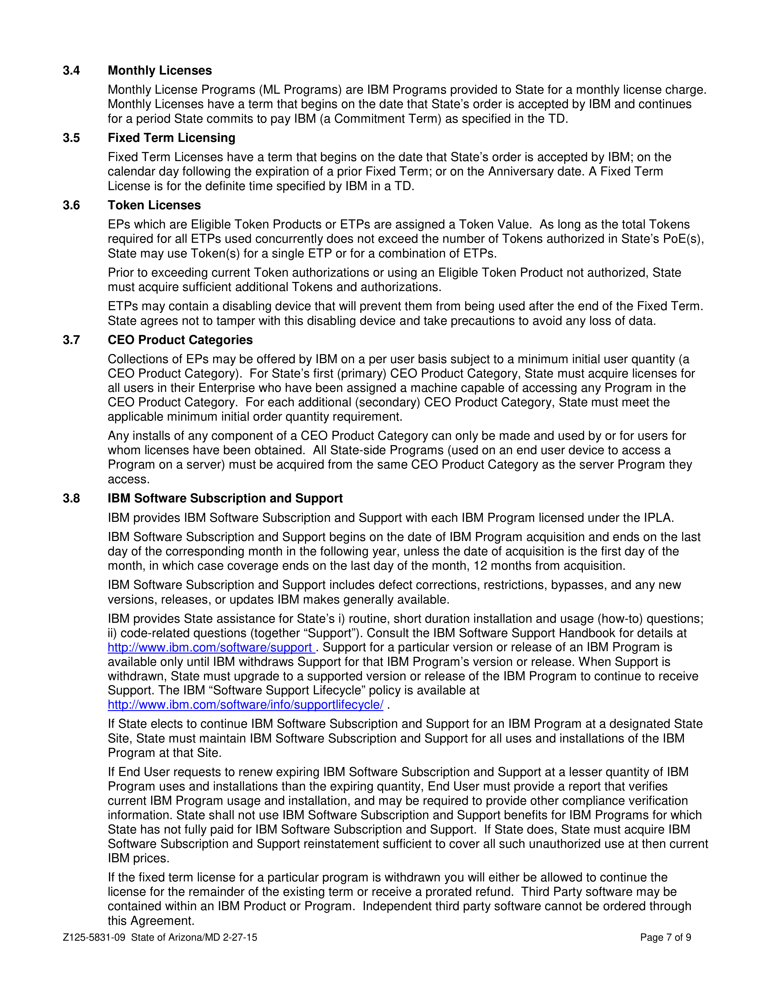 IBM and State of Arizona Contract — page 14