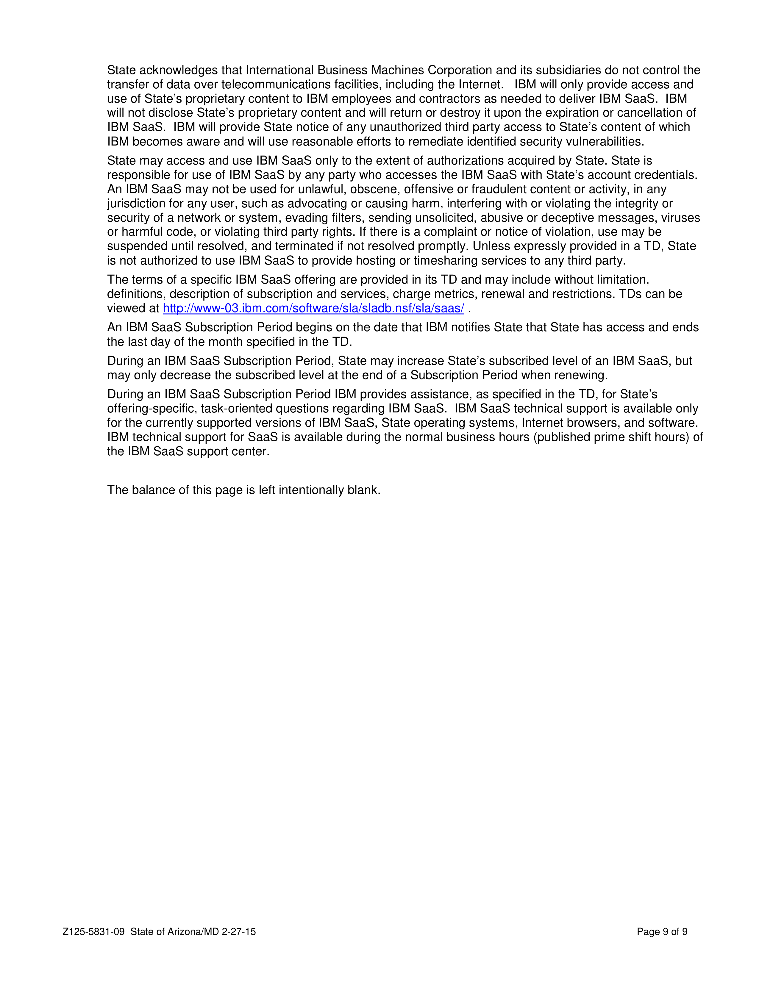 IBM and State of Arizona Contract — page 16
