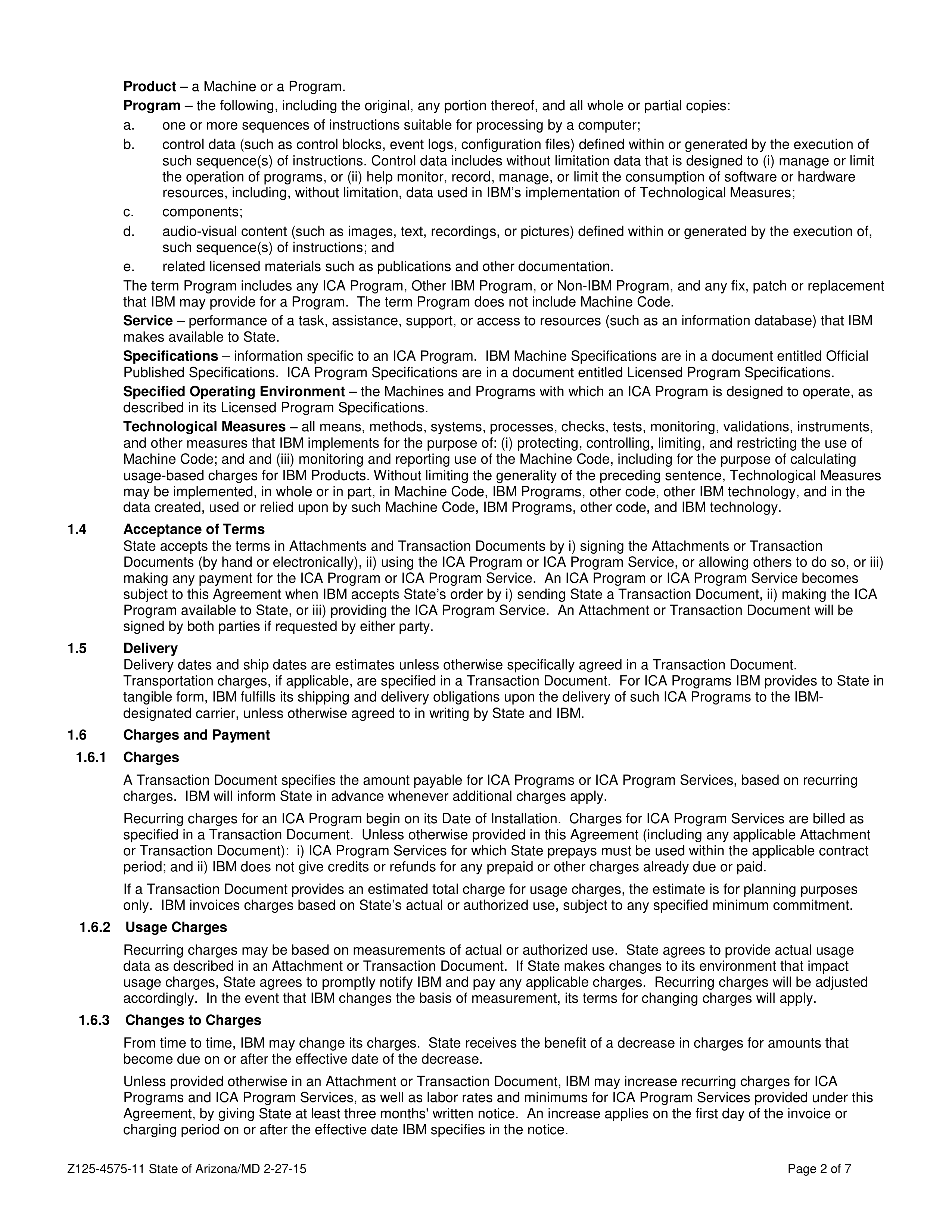 IBM and State of Arizona Contract — page 18