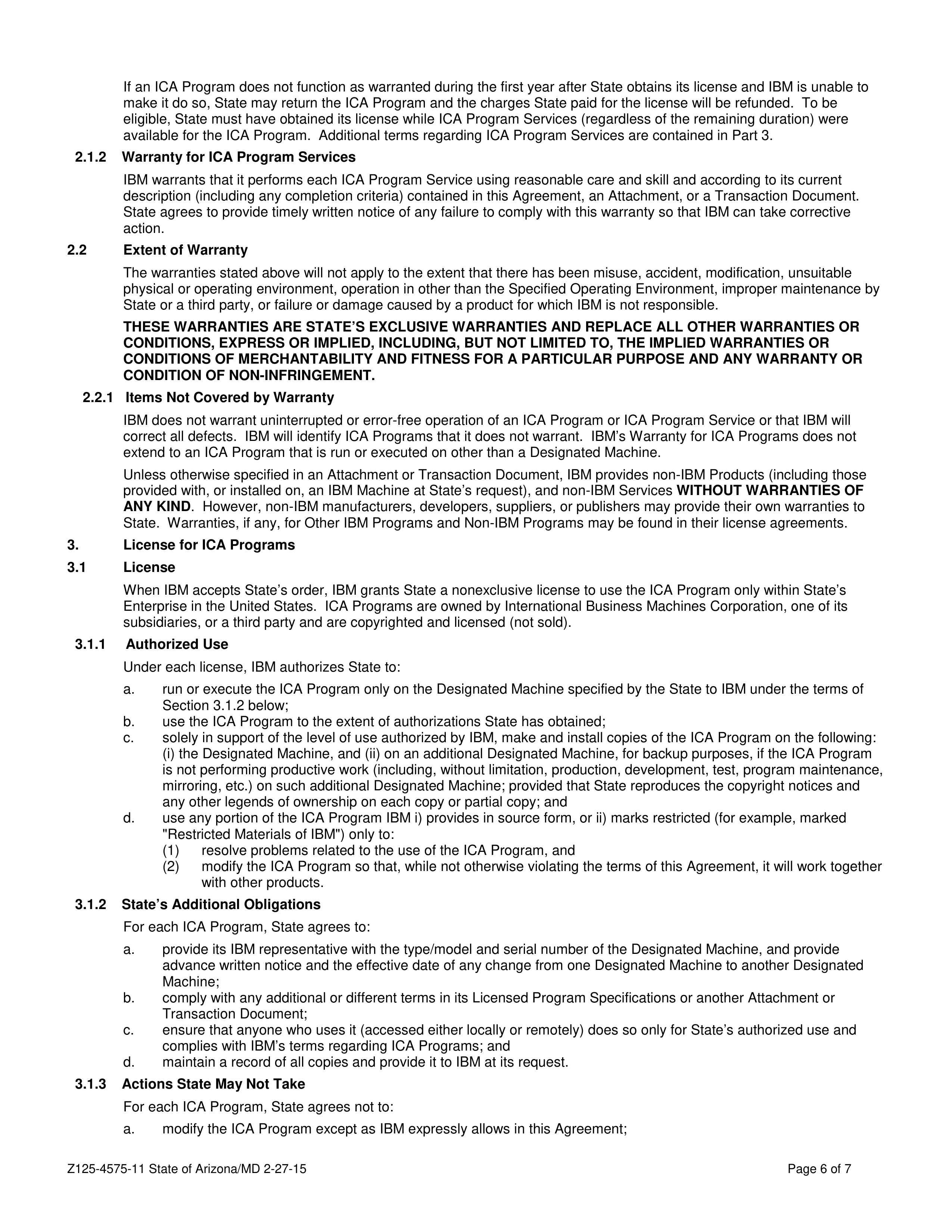 IBM and State of Arizona Contract — page 22