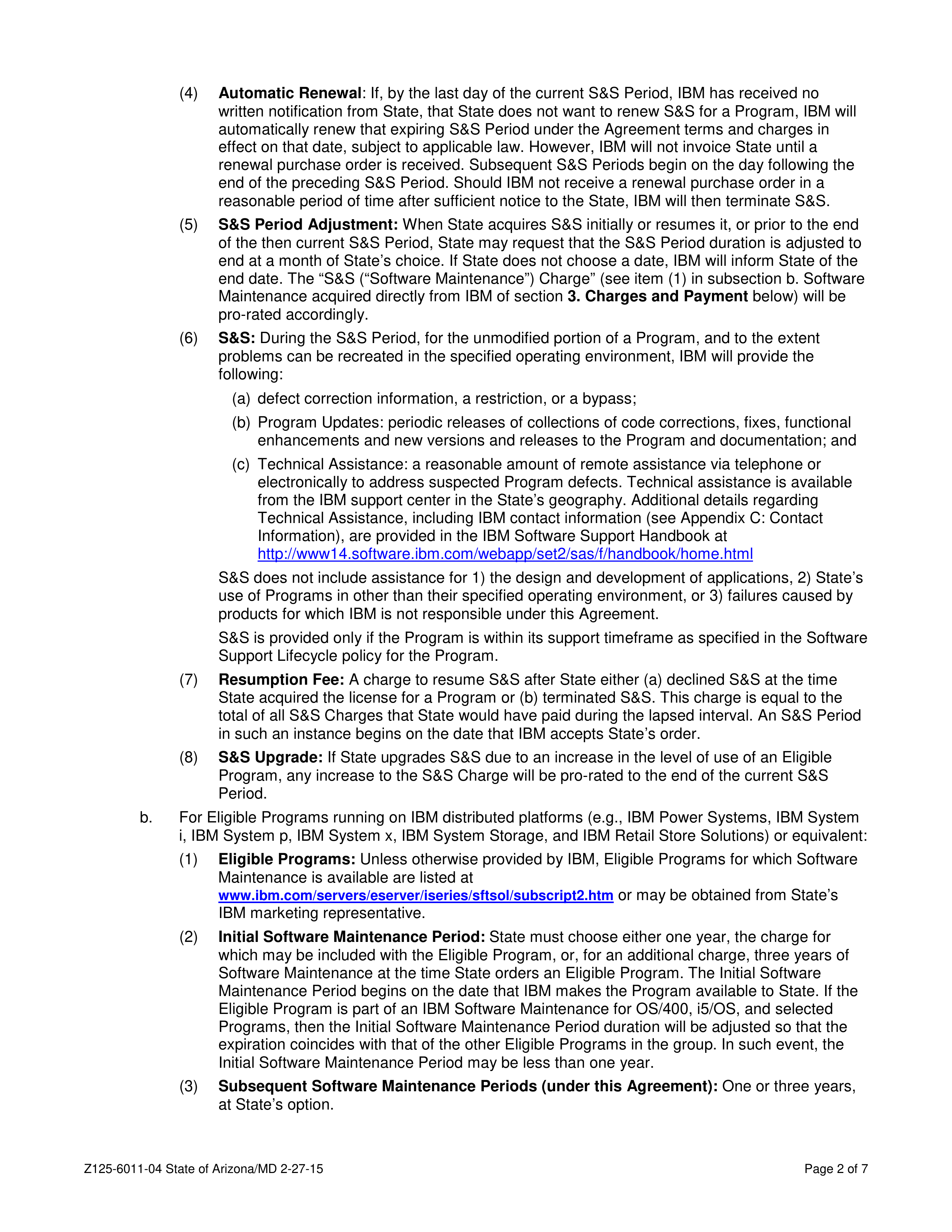 IBM and State of Arizona Contract — page 25