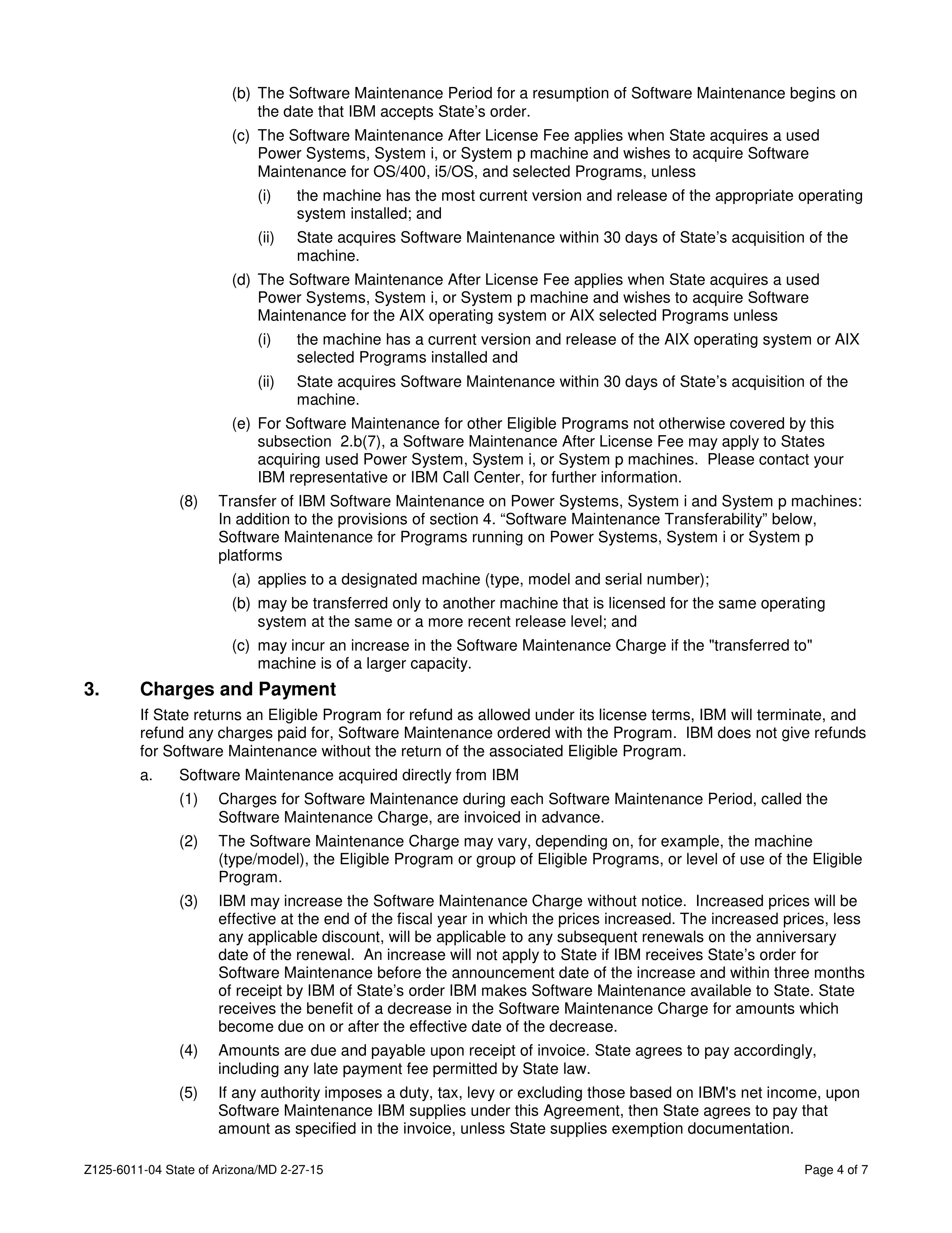 IBM and State of Arizona Contract — page 27