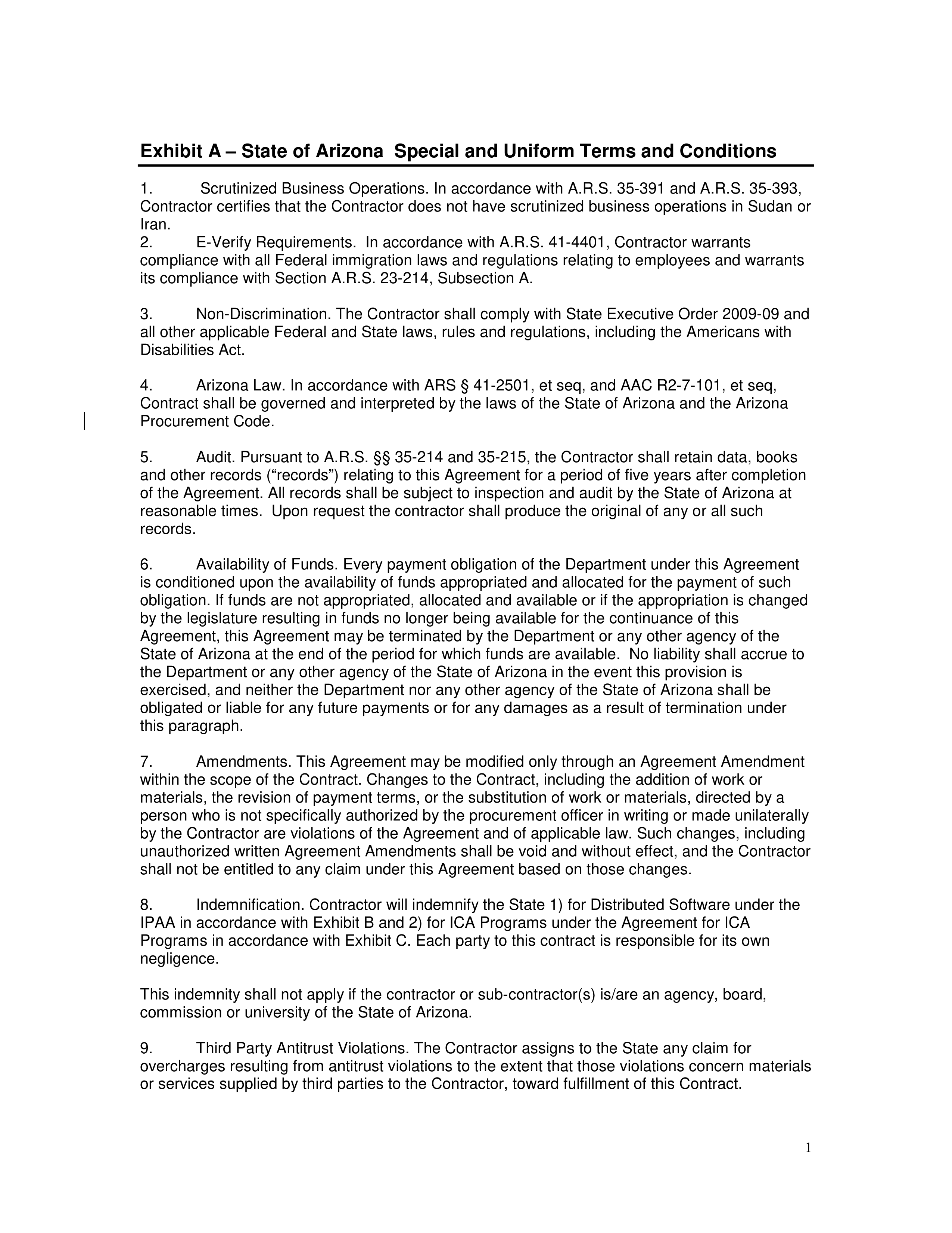 IBM and State of Arizona Contract — page 3