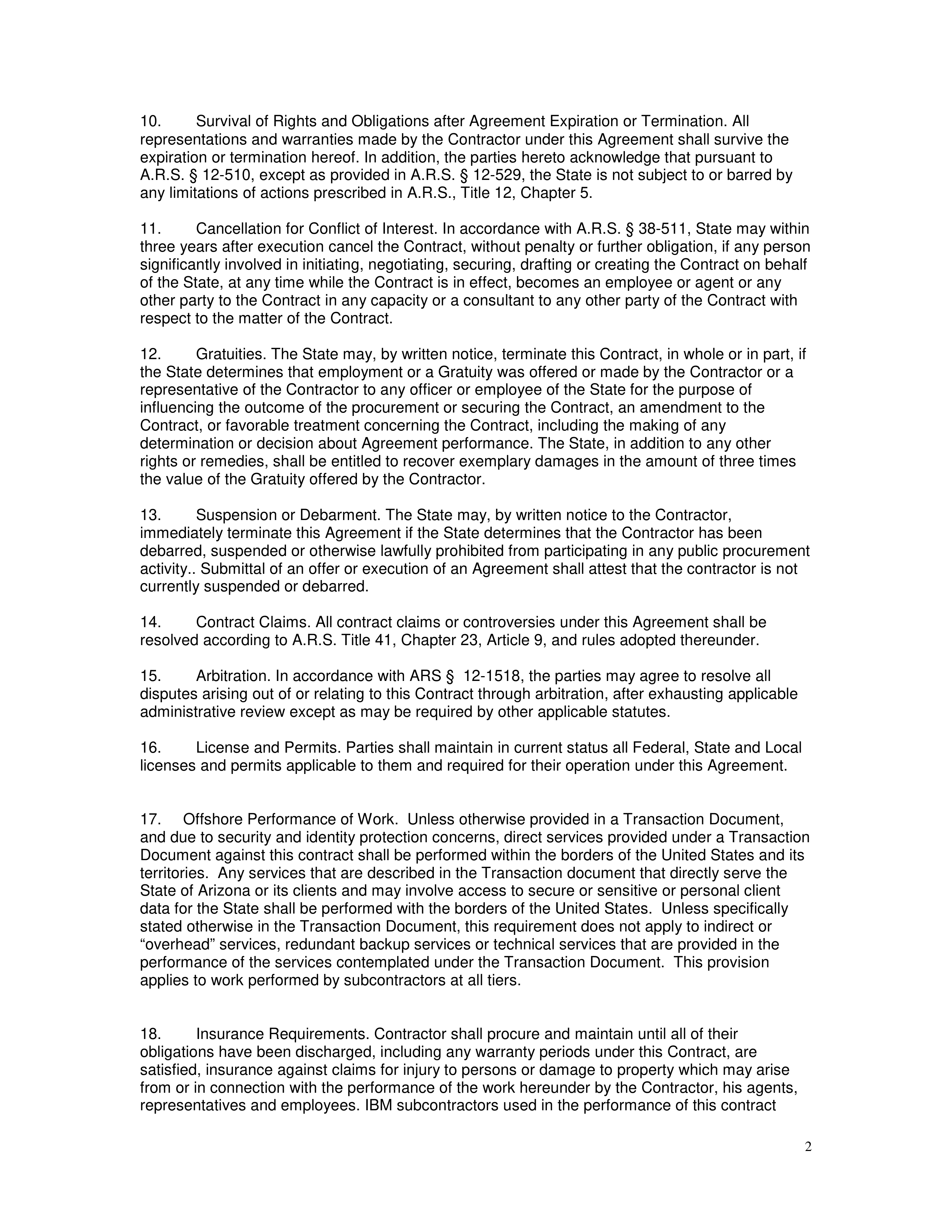 IBM and State of Arizona Contract — page 4