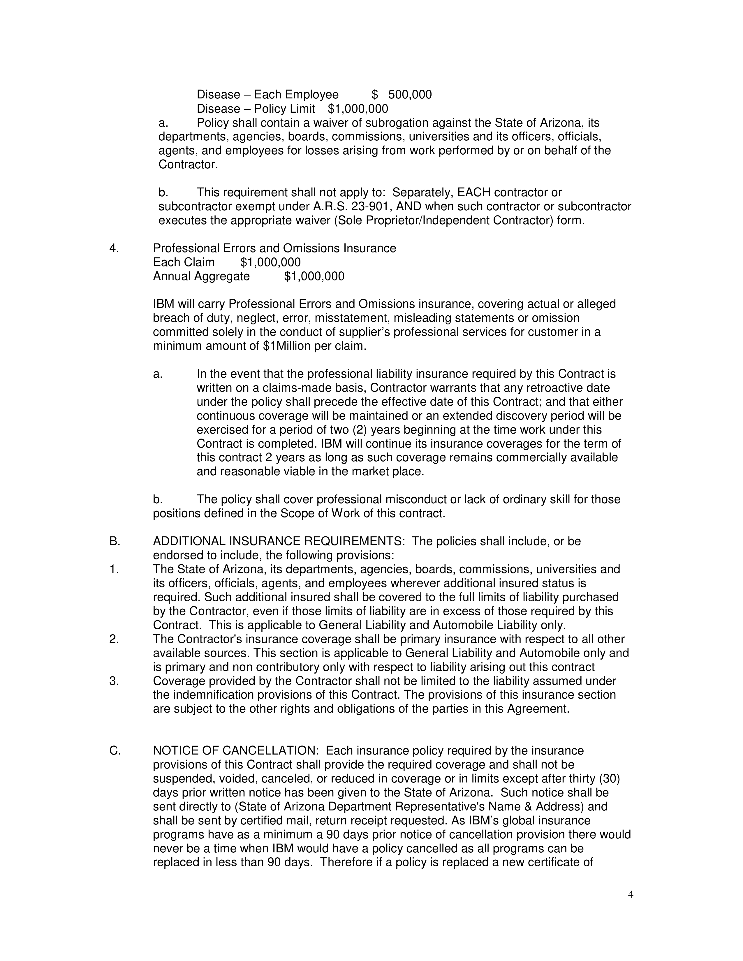 IBM and State of Arizona Contract — page 6