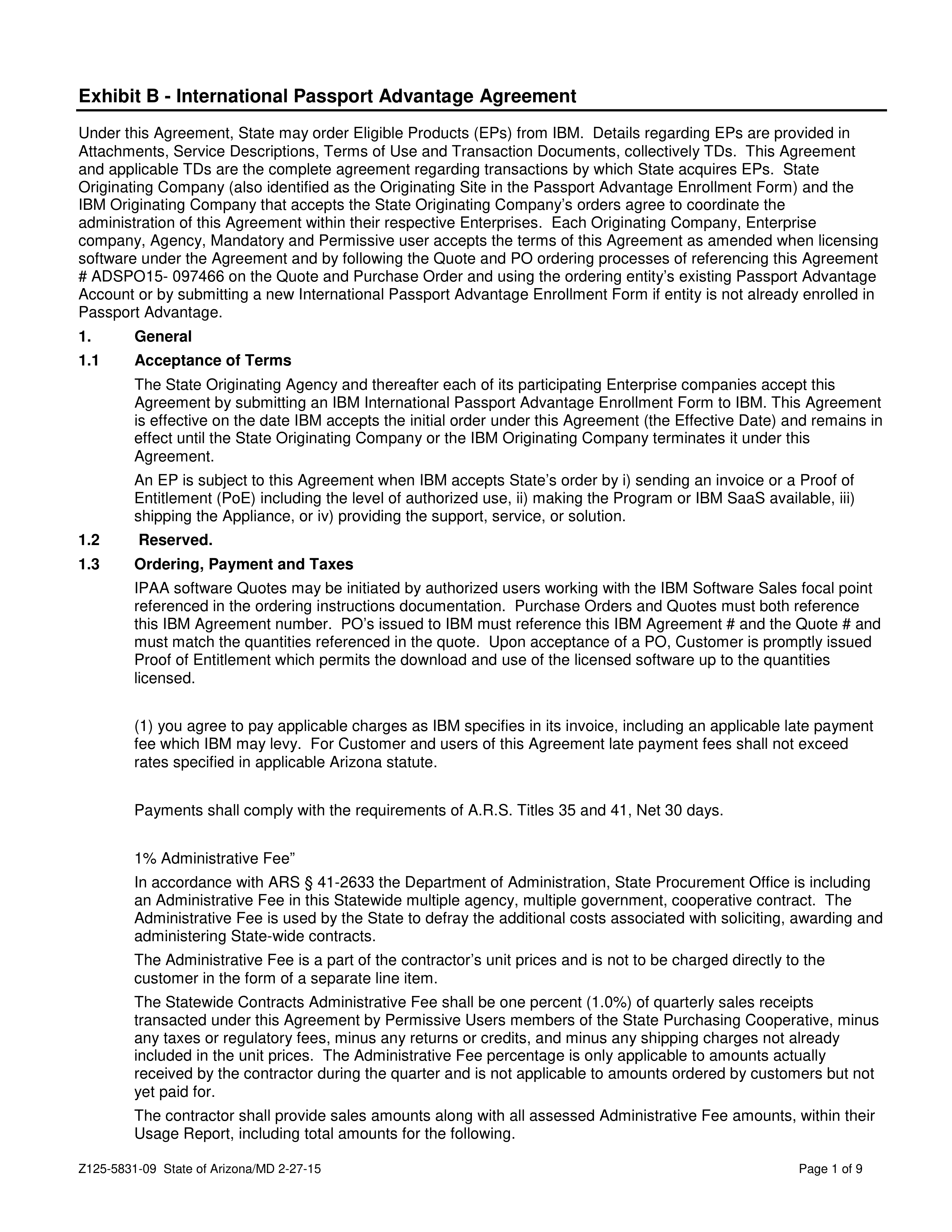 IBM and State of Arizona Contract — page 8