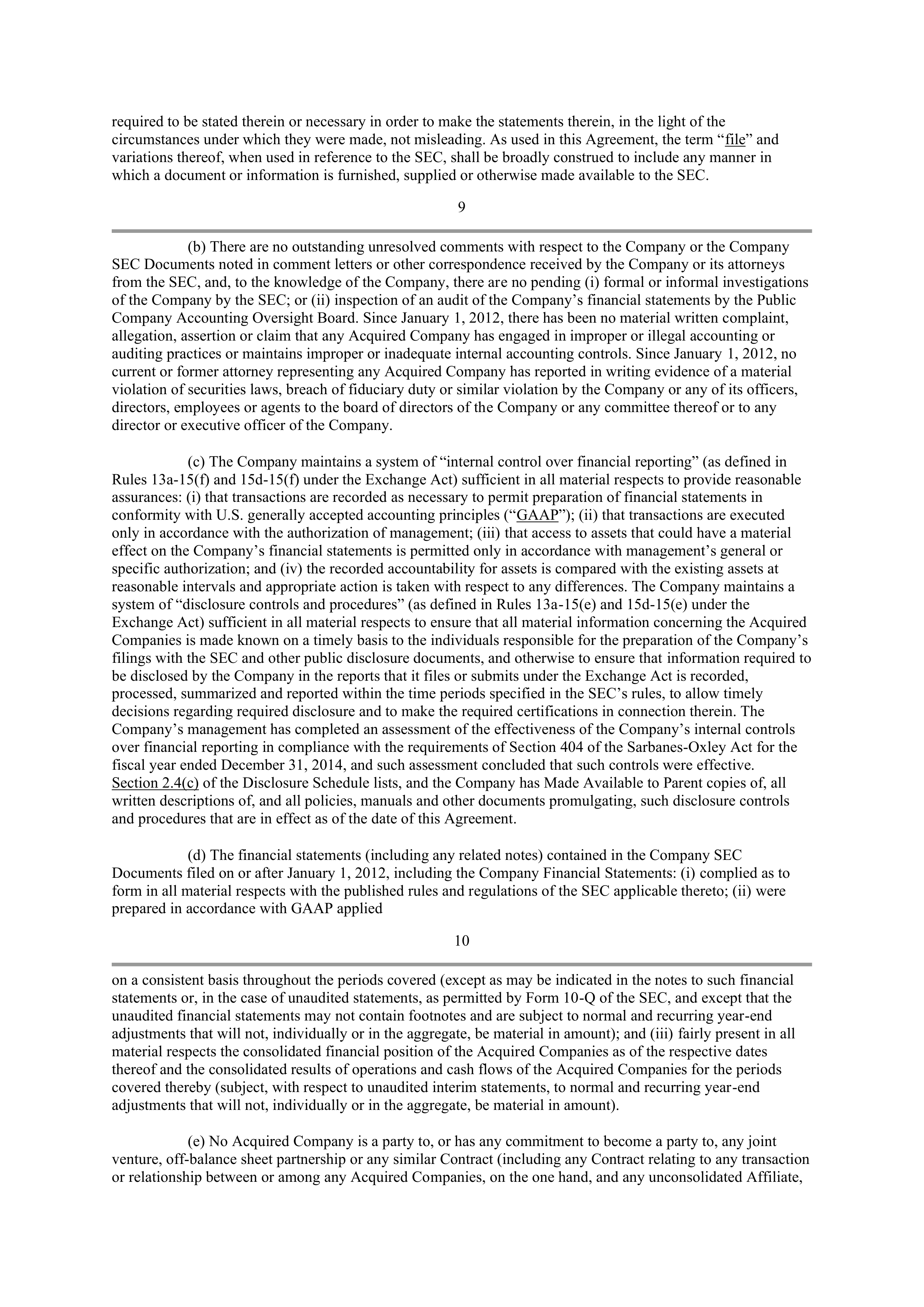 INTEL AGREEMENT AND PLAN OF MERGER — page 10