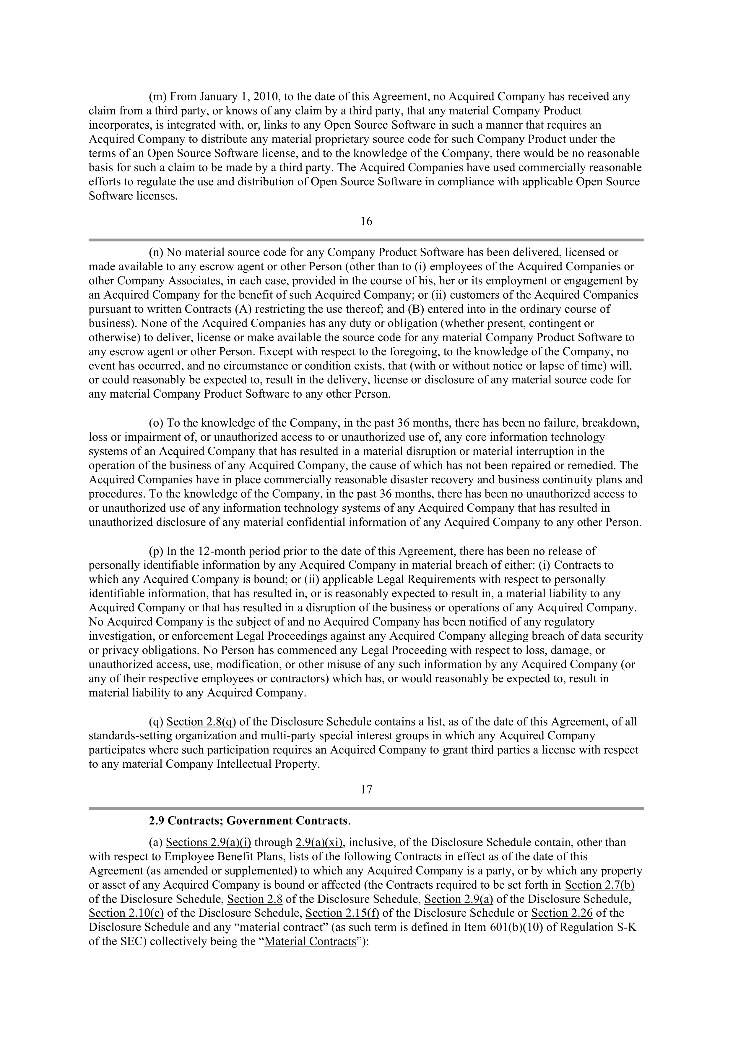 INTEL AGREEMENT AND PLAN OF MERGER — page 15
