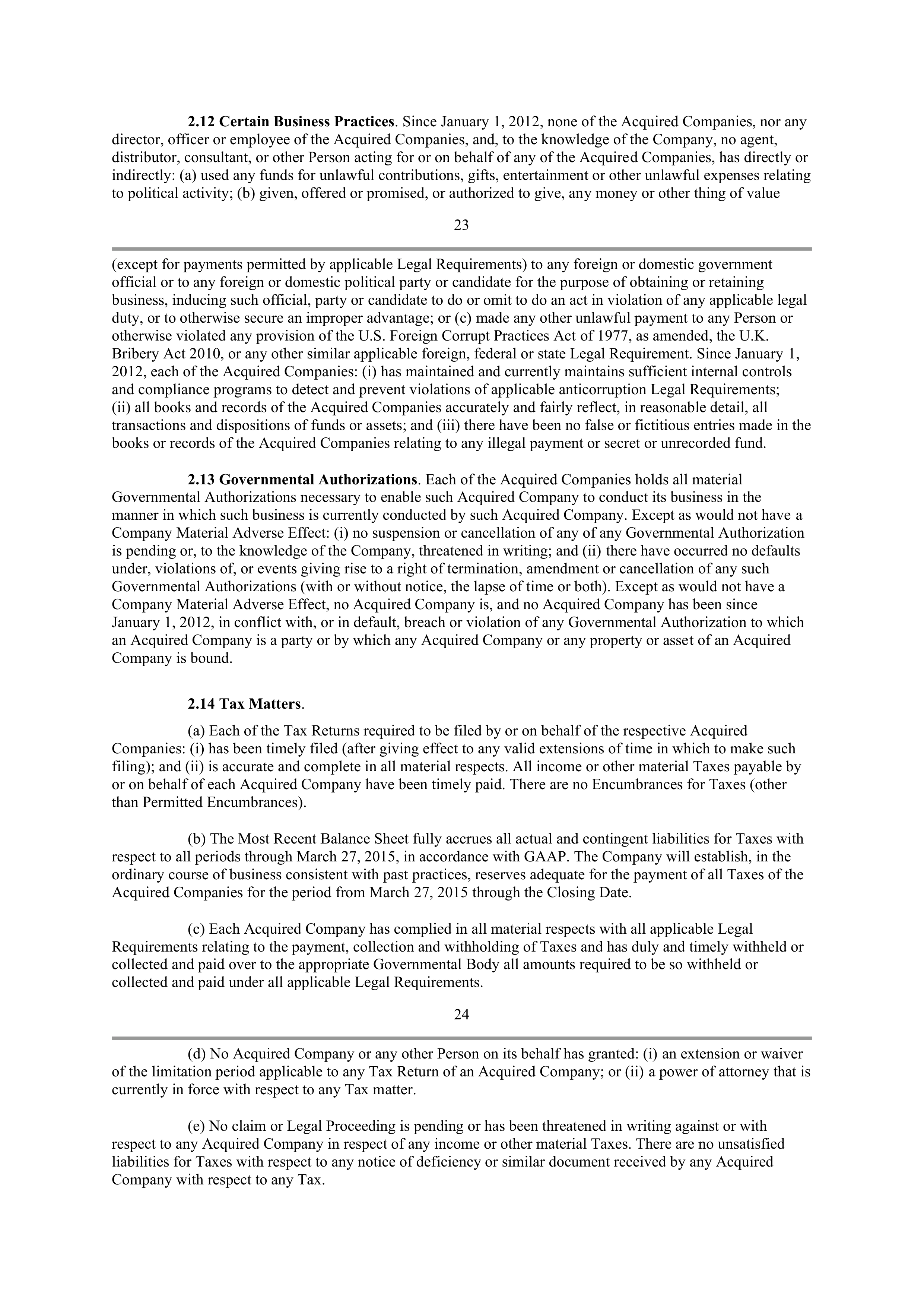 INTEL AGREEMENT AND PLAN OF MERGER — page 20