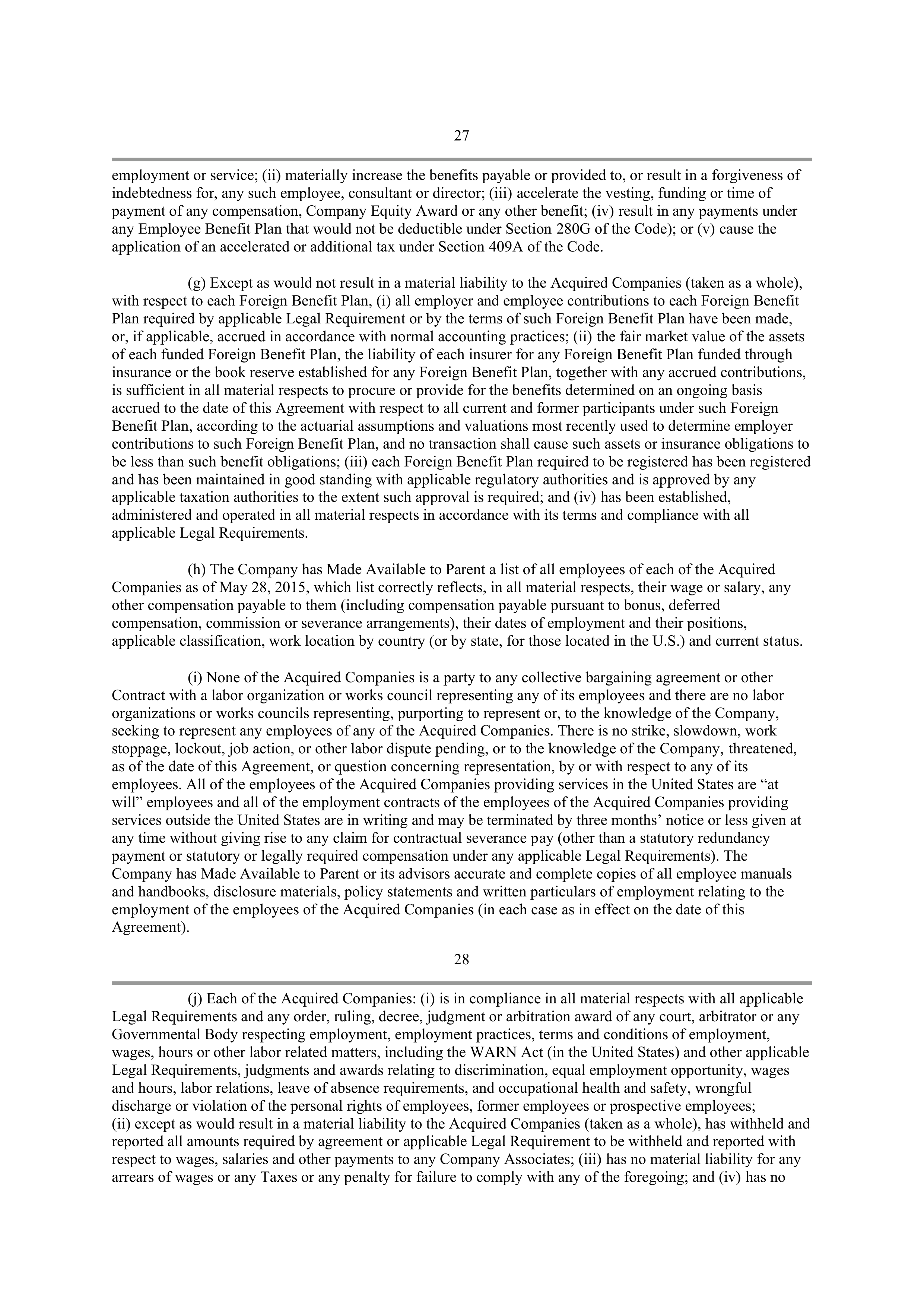 INTEL AGREEMENT AND PLAN OF MERGER — page 23