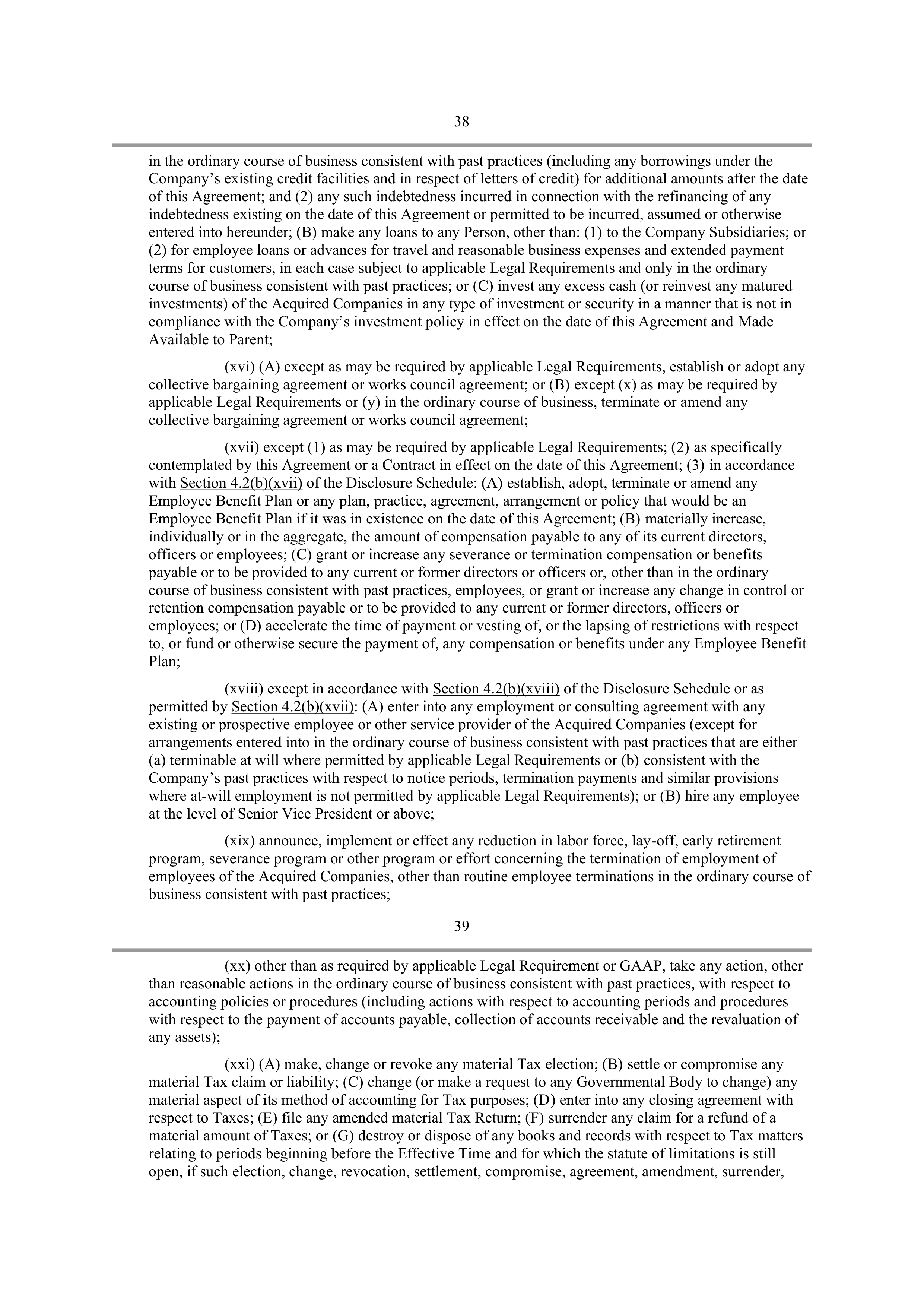 INTEL AGREEMENT AND PLAN OF MERGER — page 31