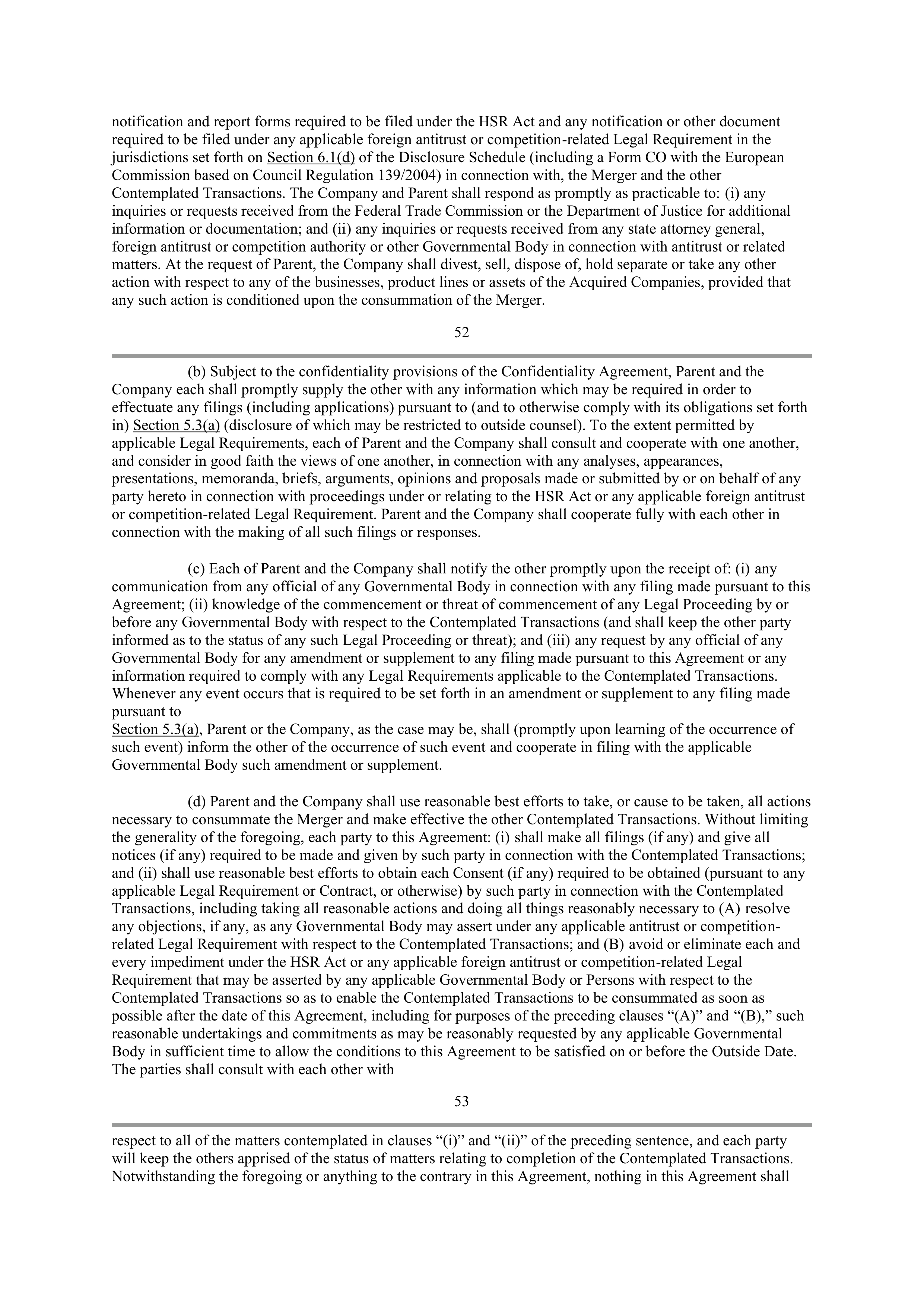 INTEL AGREEMENT AND PLAN OF MERGER — page 41