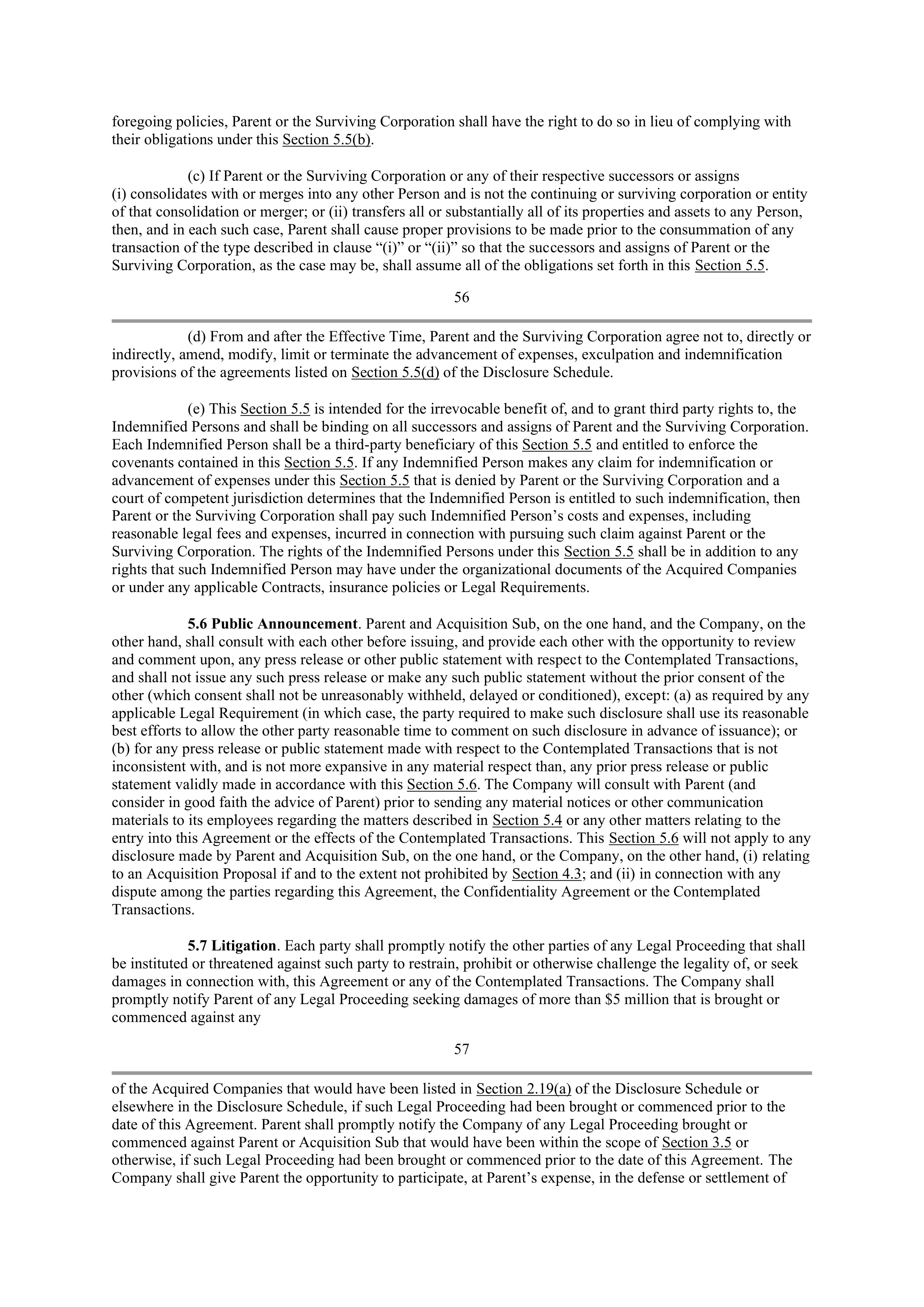 INTEL AGREEMENT AND PLAN OF MERGER — page 44